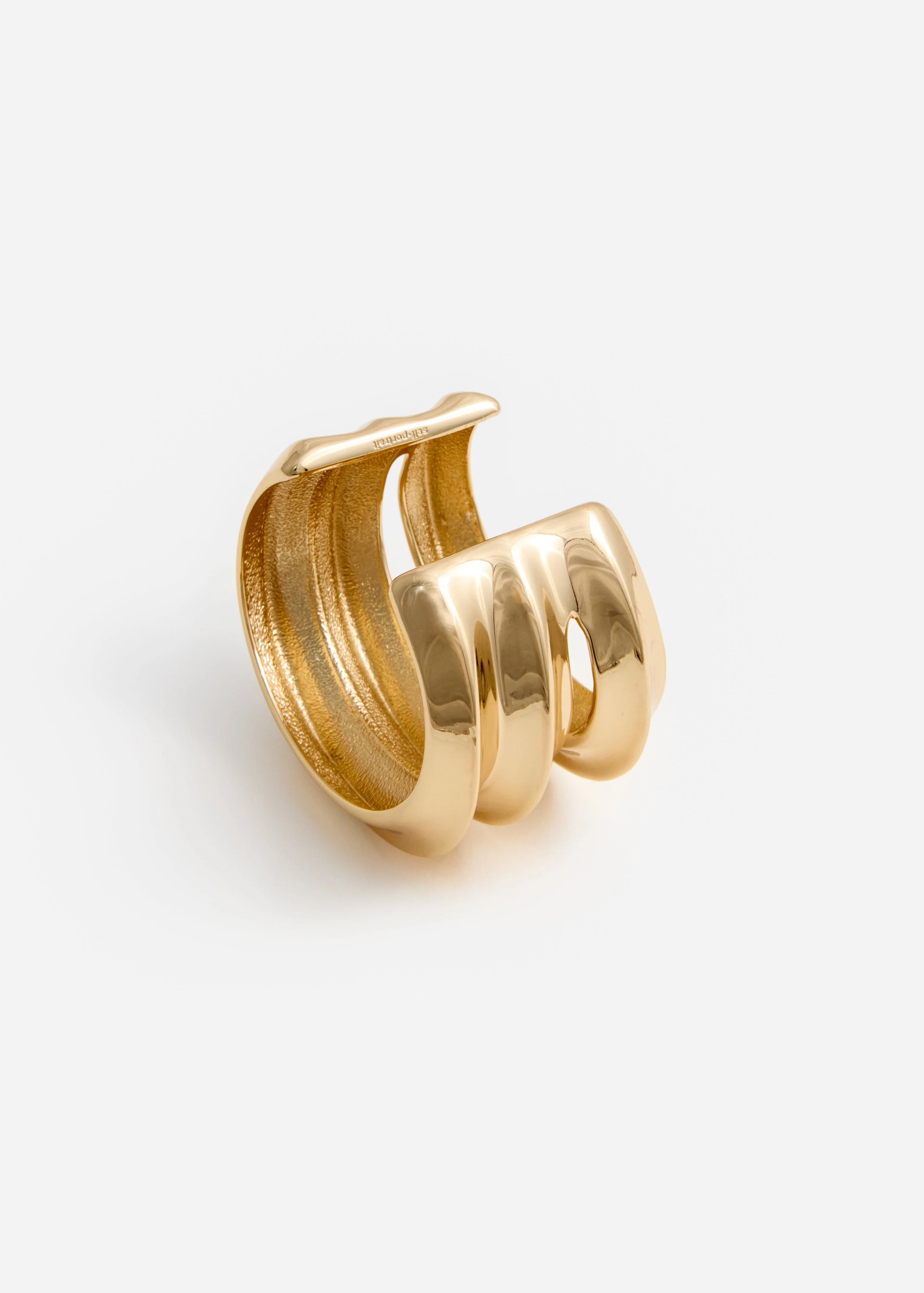 Gold Sculpted Cuff - Image 3