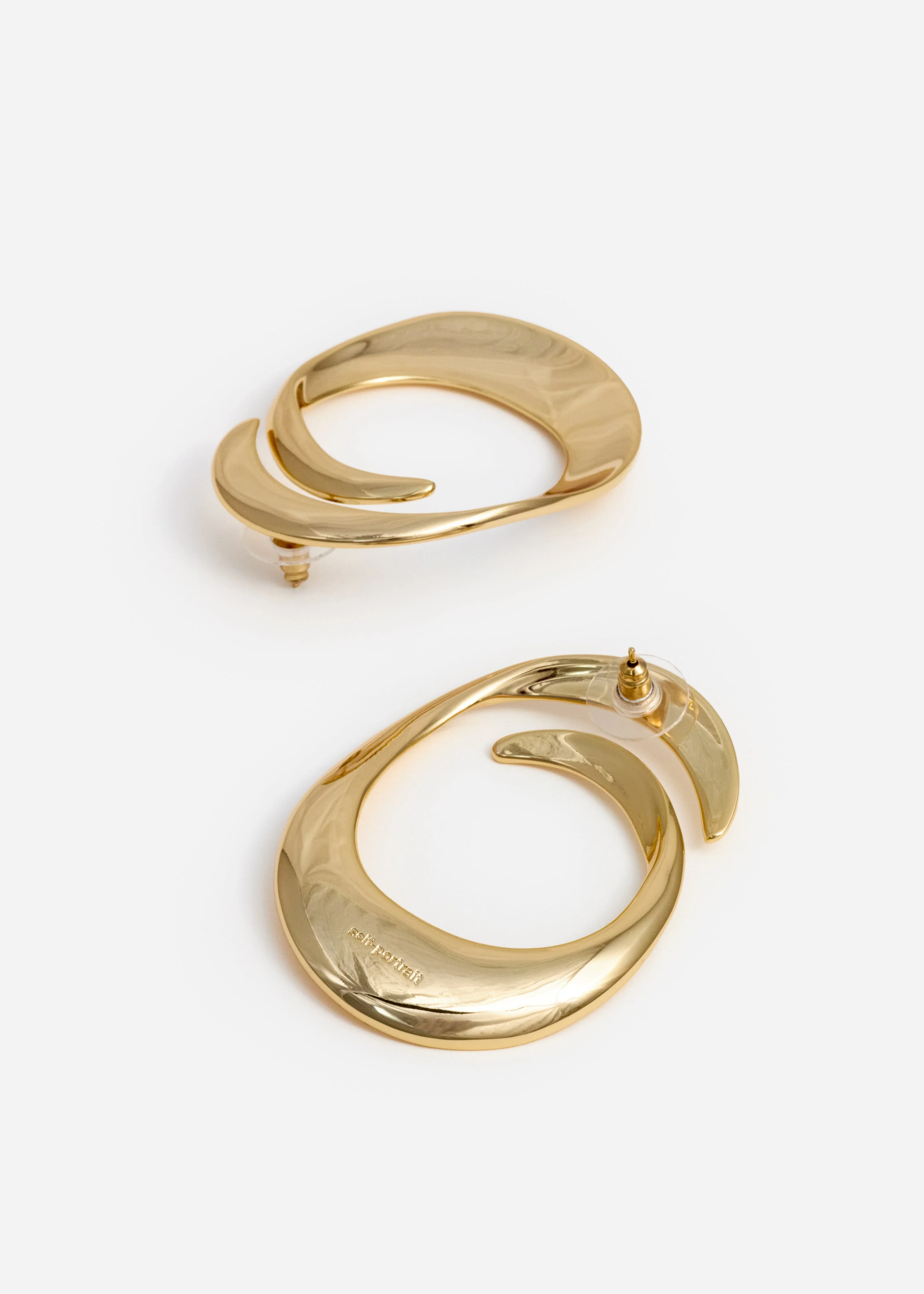 Gold Swirl Earrings - Image 3