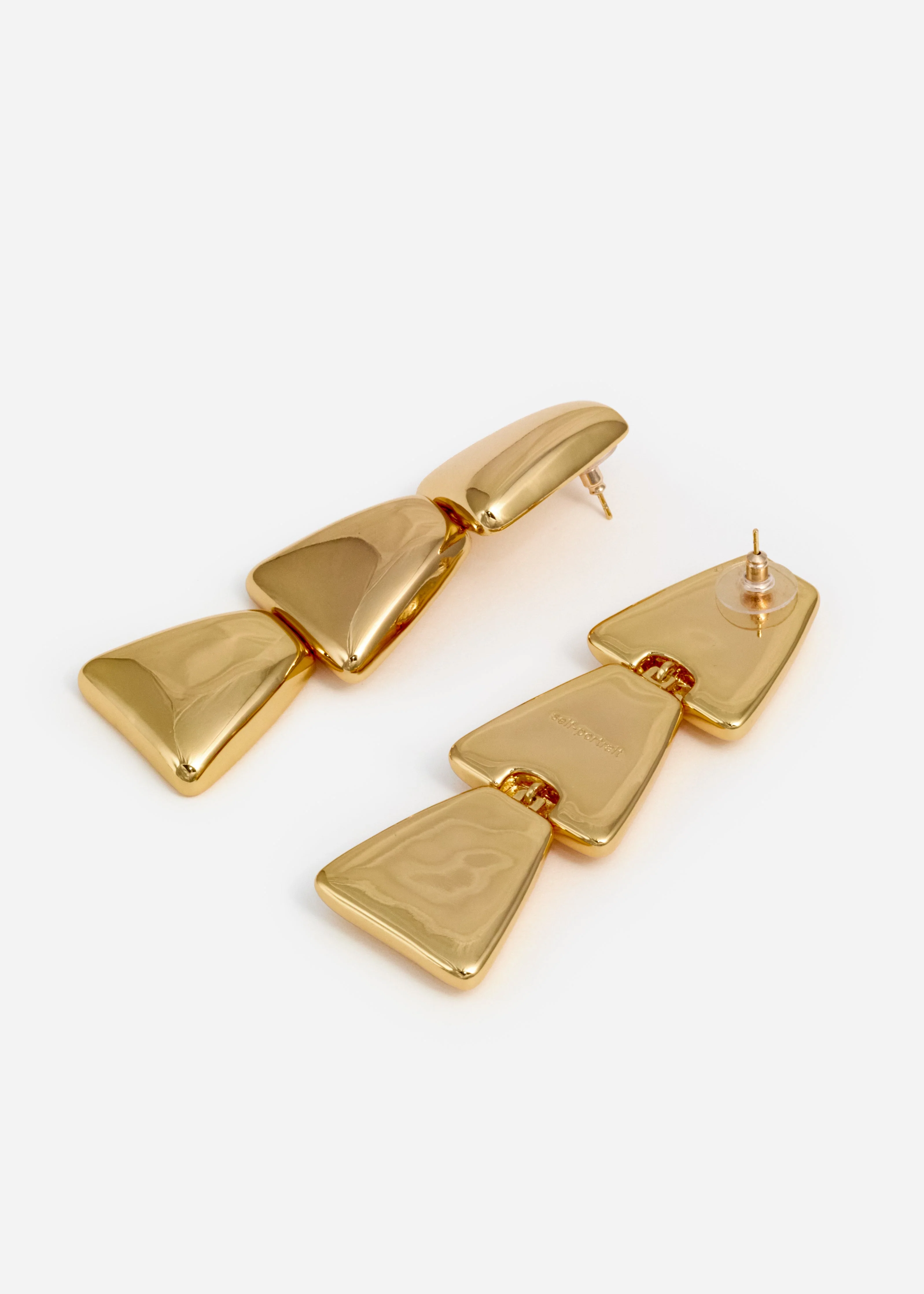 Gold Tiered Bell Earrings - Image 3