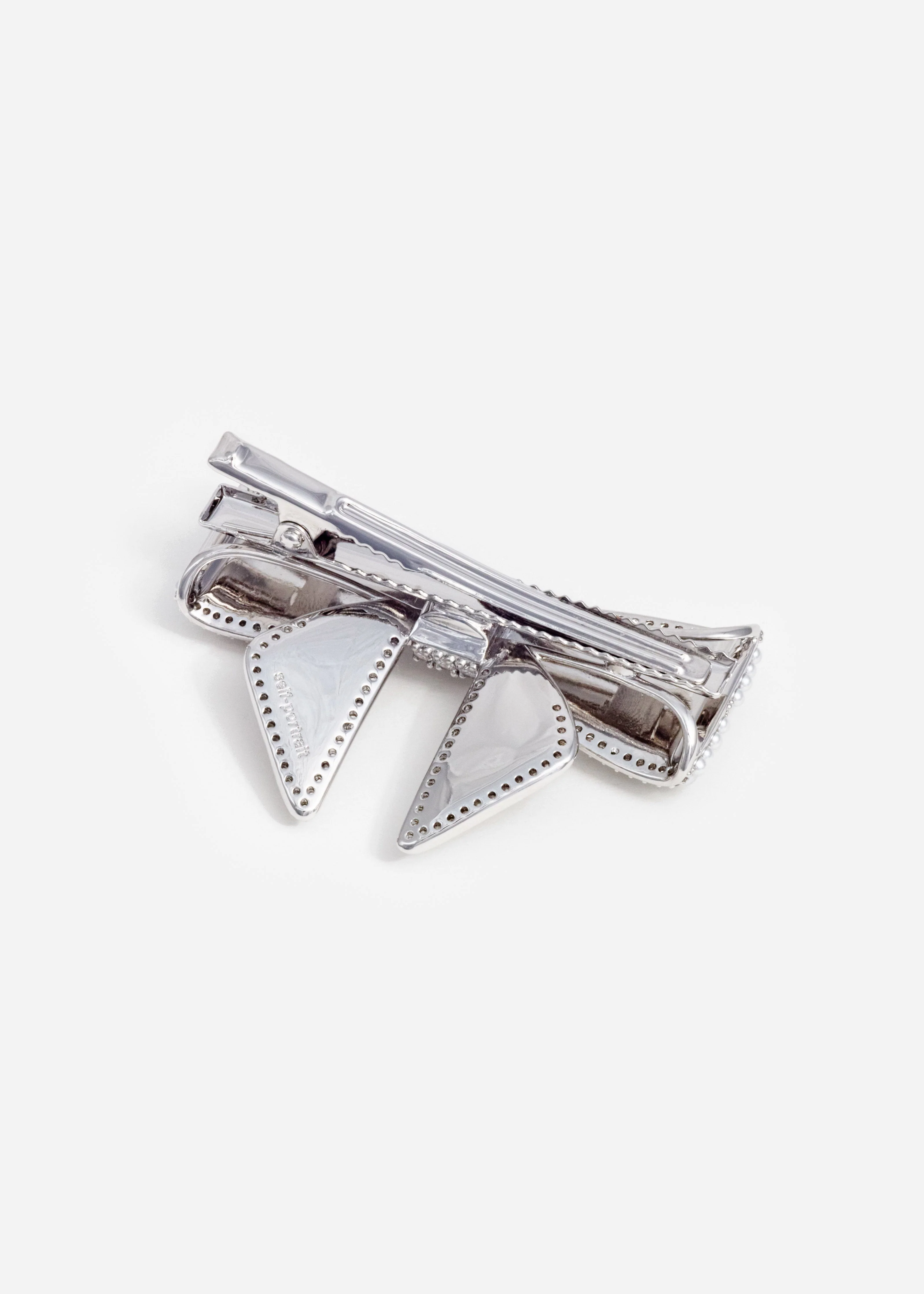 Pearl Embellished Bow Hairclip - Image 3