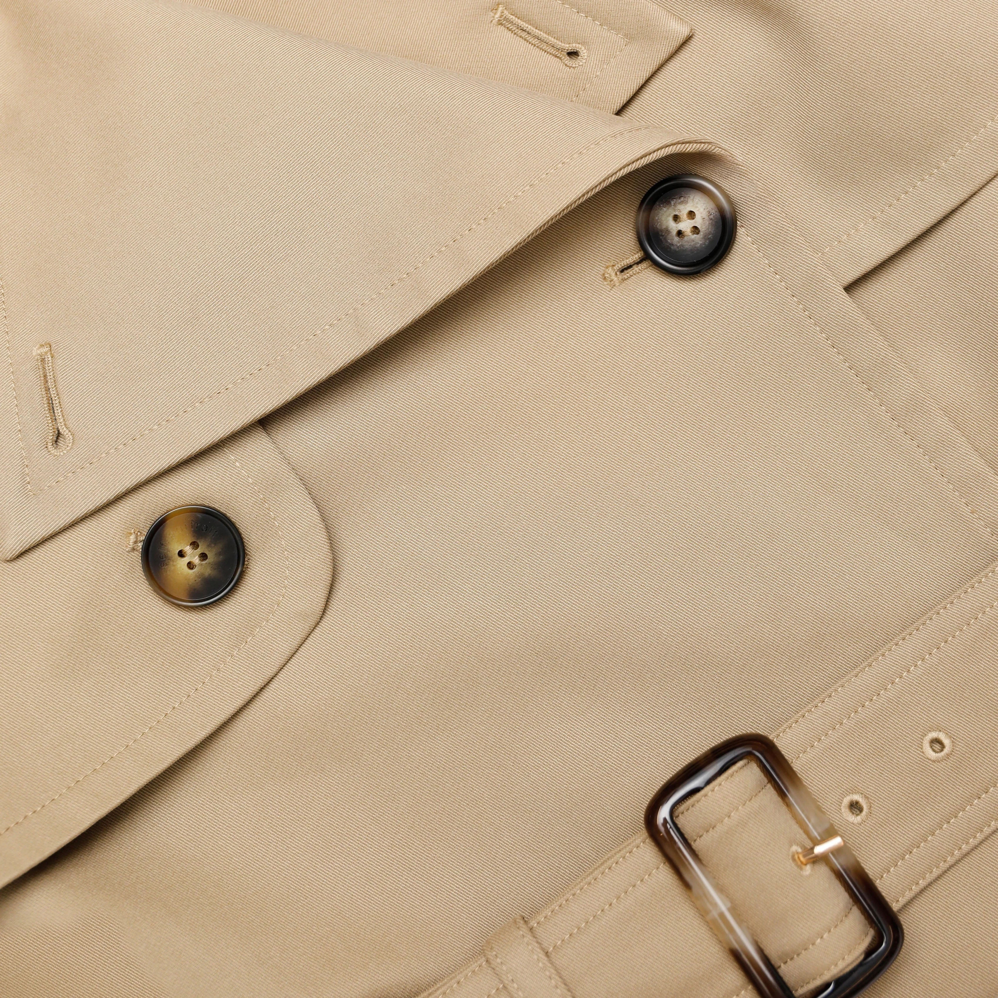 Beige Cropped Trench Jacket - Image 7