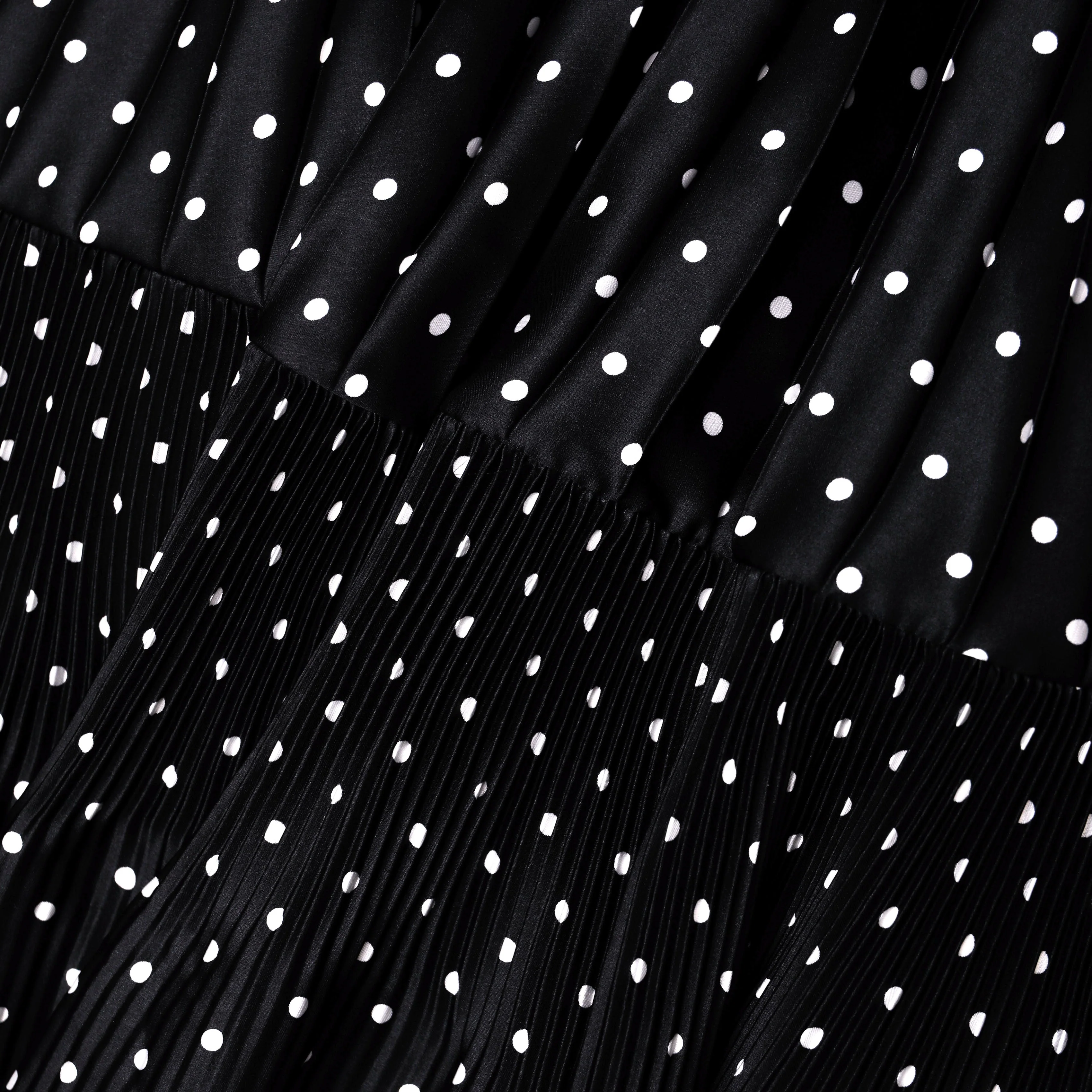 Black Polka Dot Frill Maxi Dress - Image 5