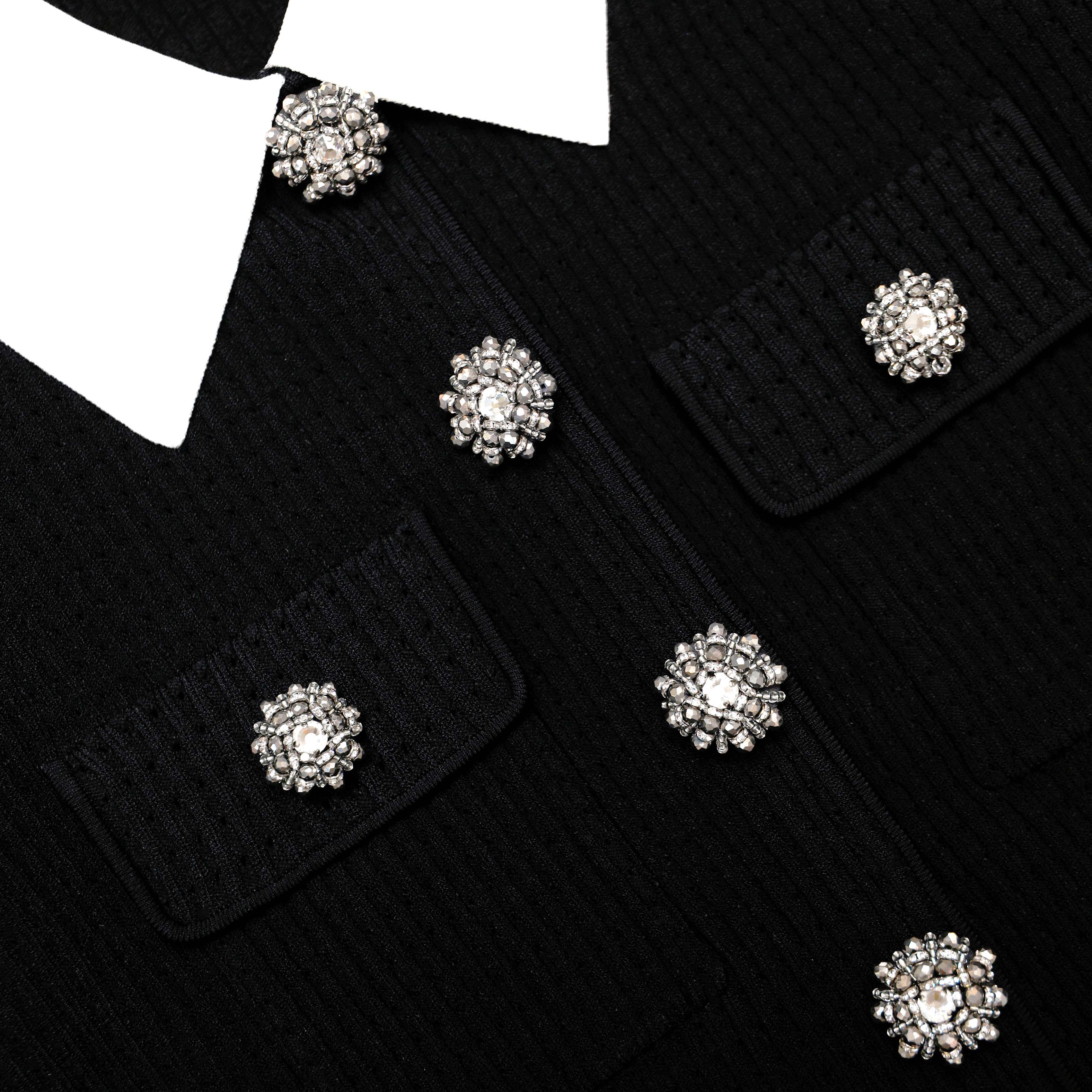 Black Tailored Knit Top - Image 5