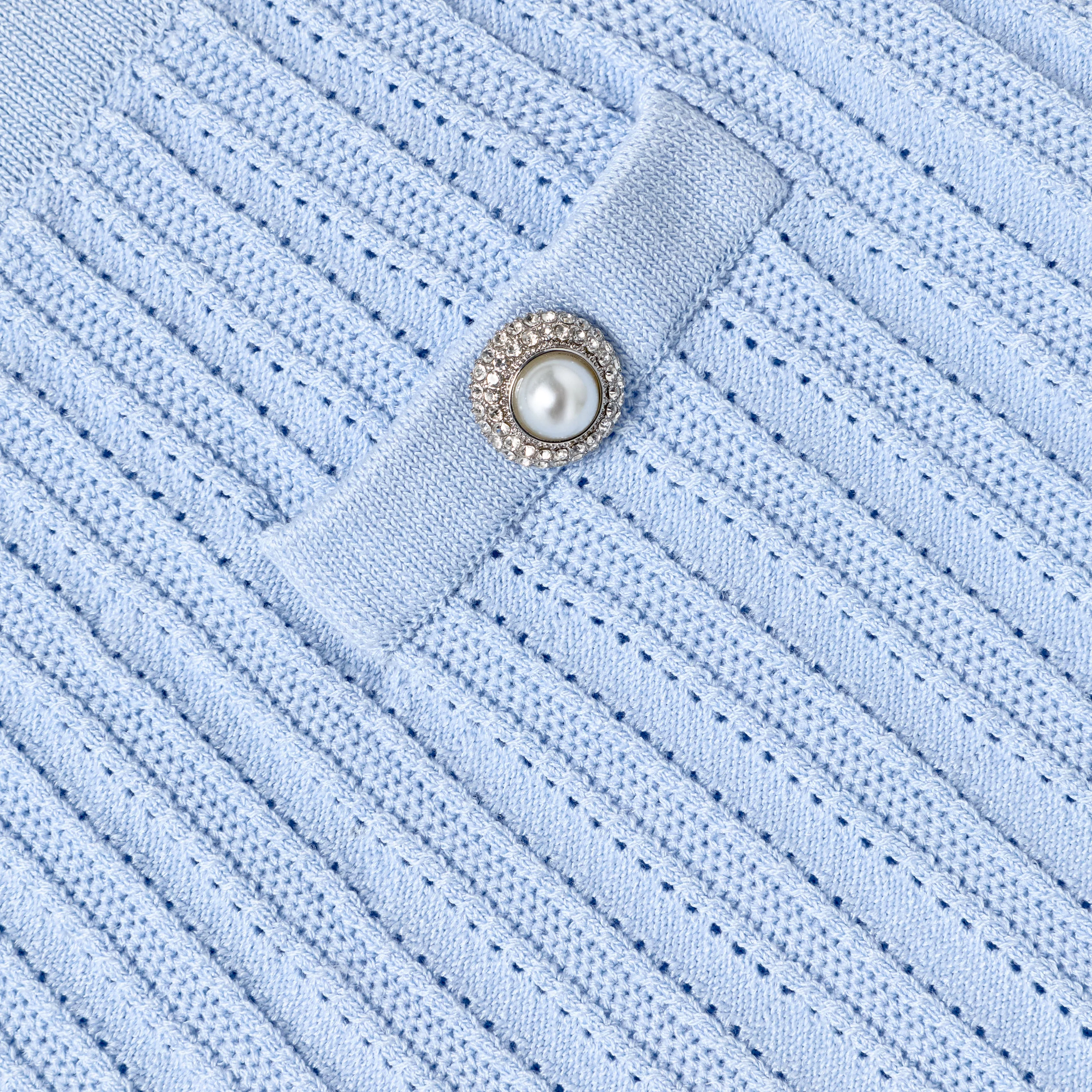 Blue Frill Trim Knit Skirt - Image 4