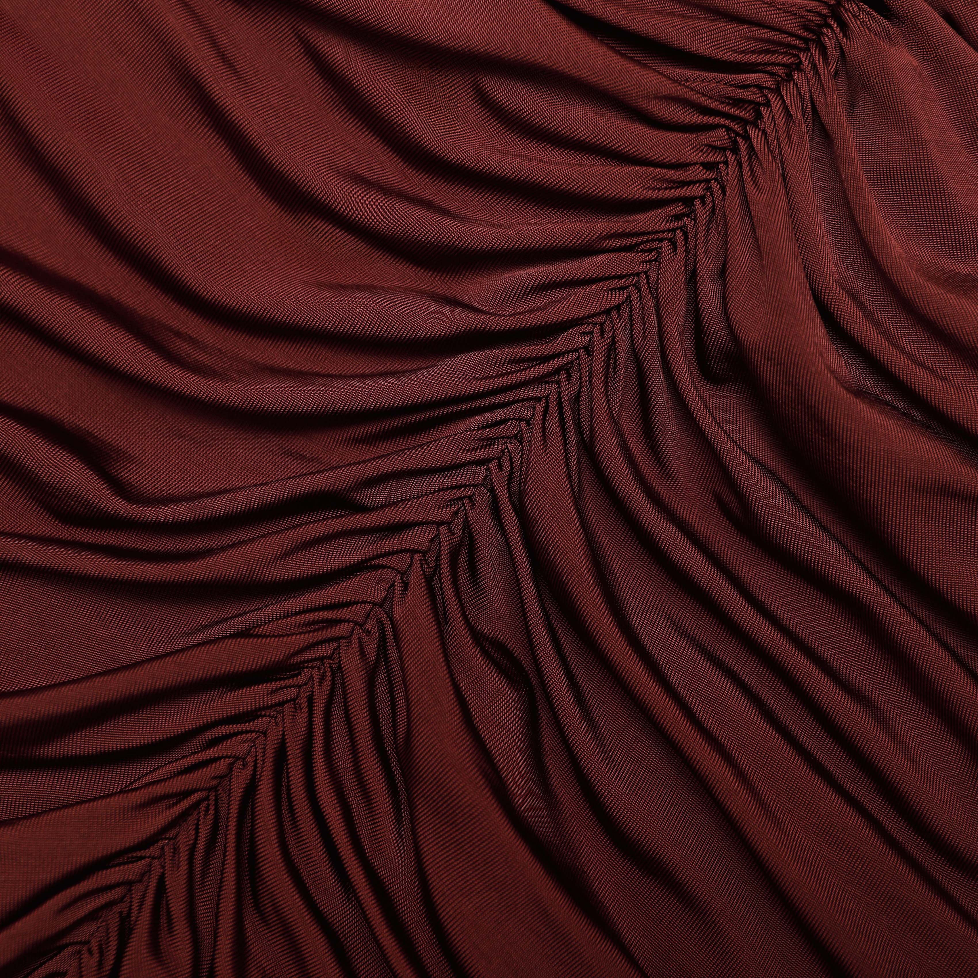 Brown Jersey Drape Top - Image 5
