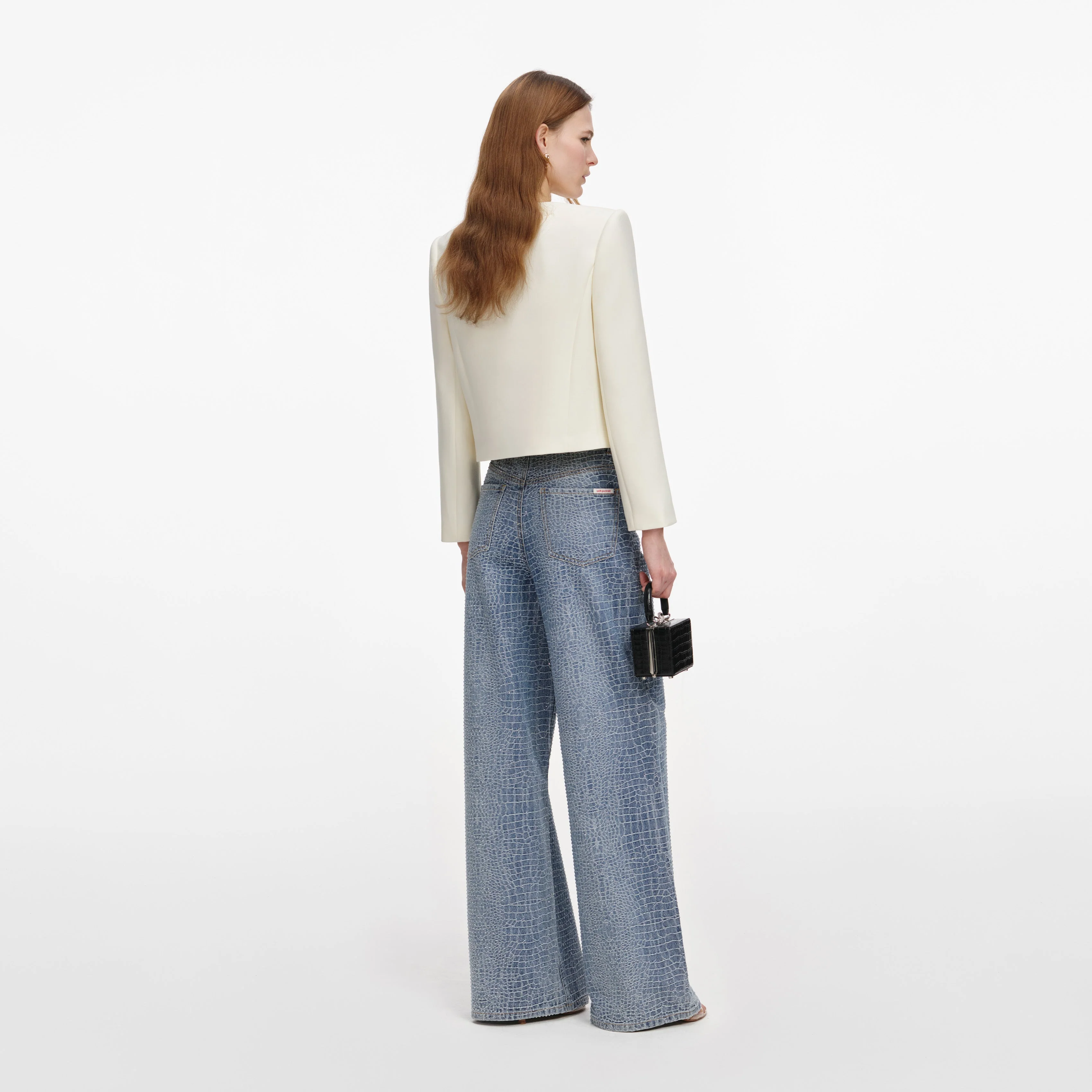 Cream 3D Flower Jacket - Image 3
