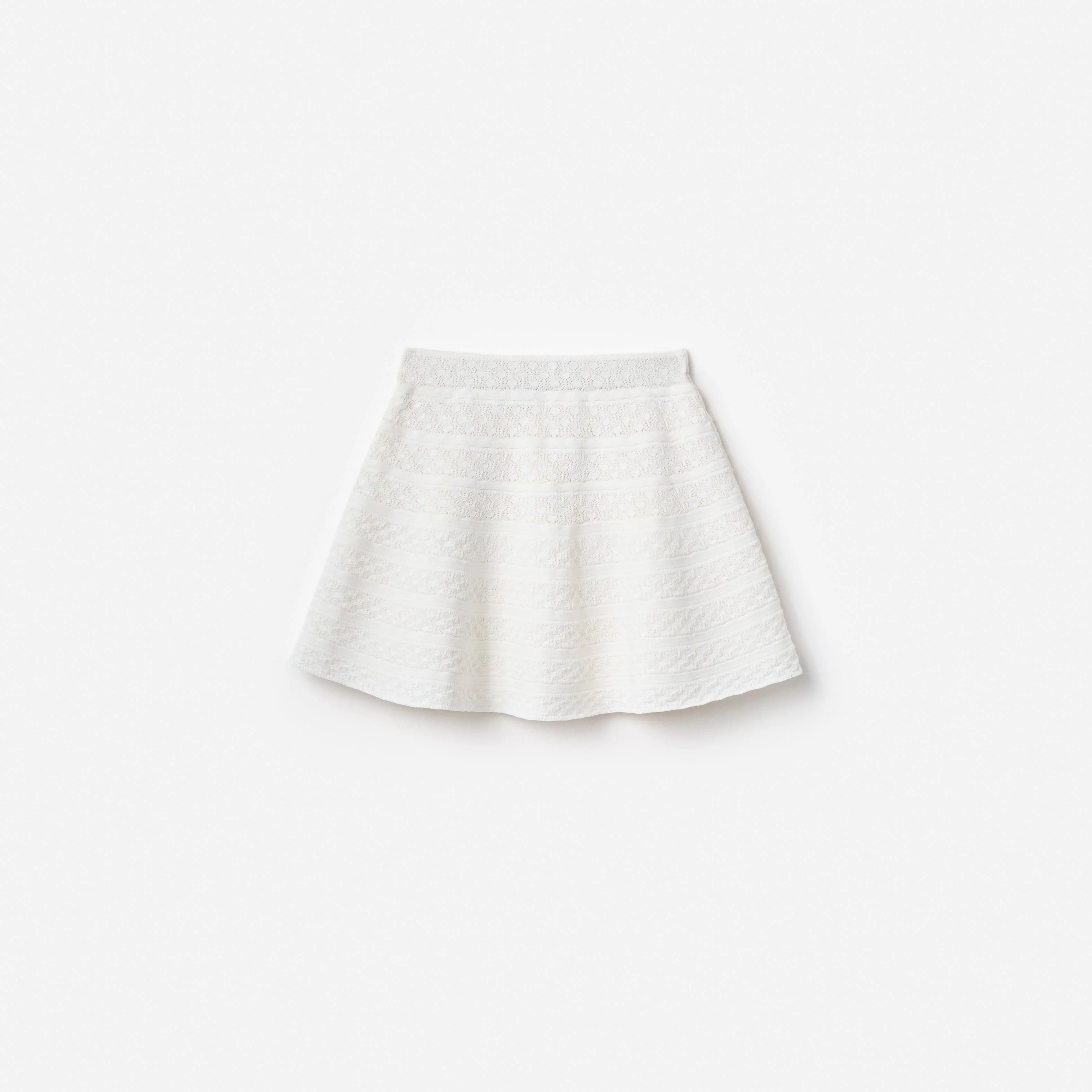 Cream Cherry Motif Knit Skirt - Image 2