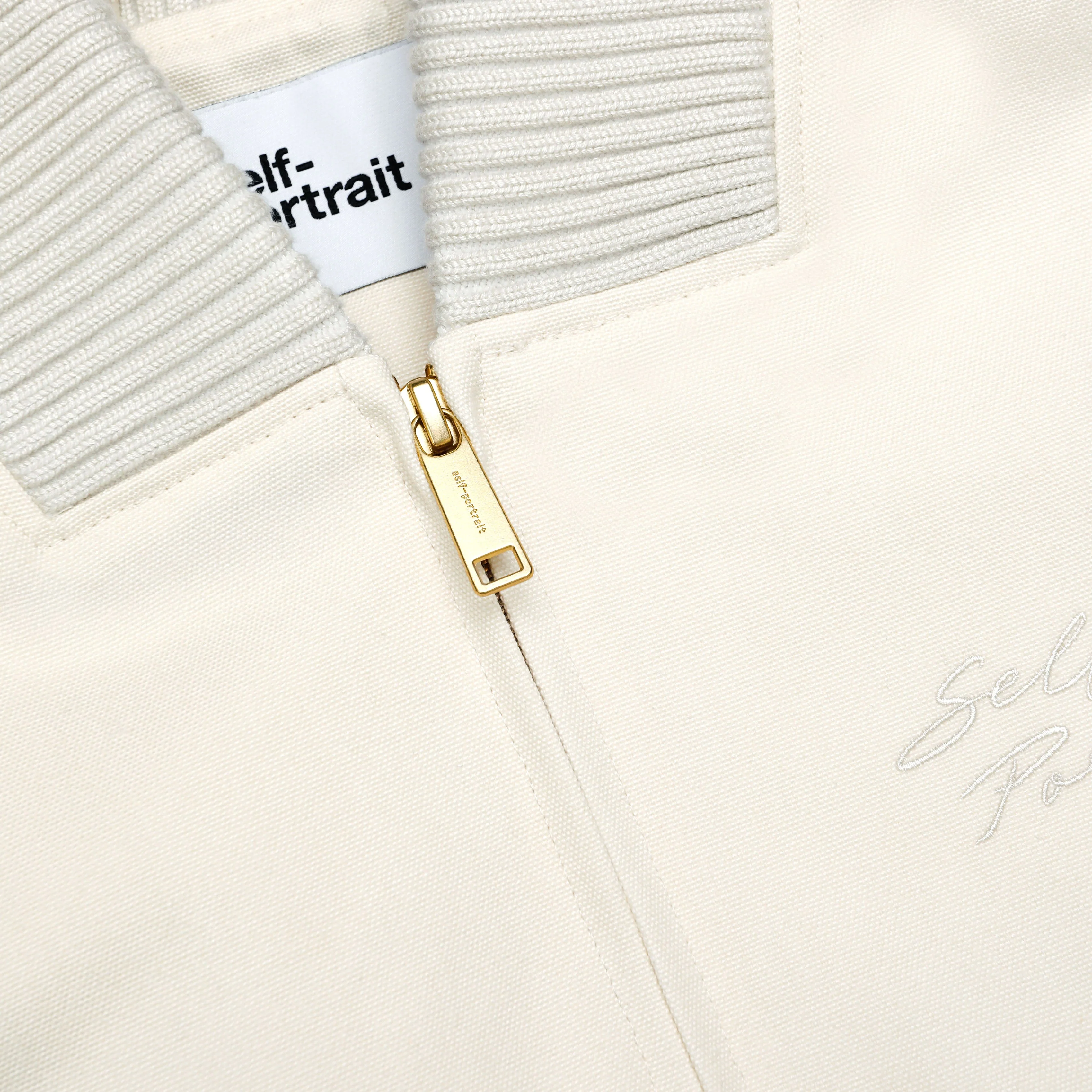 Cream Cotton Canvas Jacket - Image 5