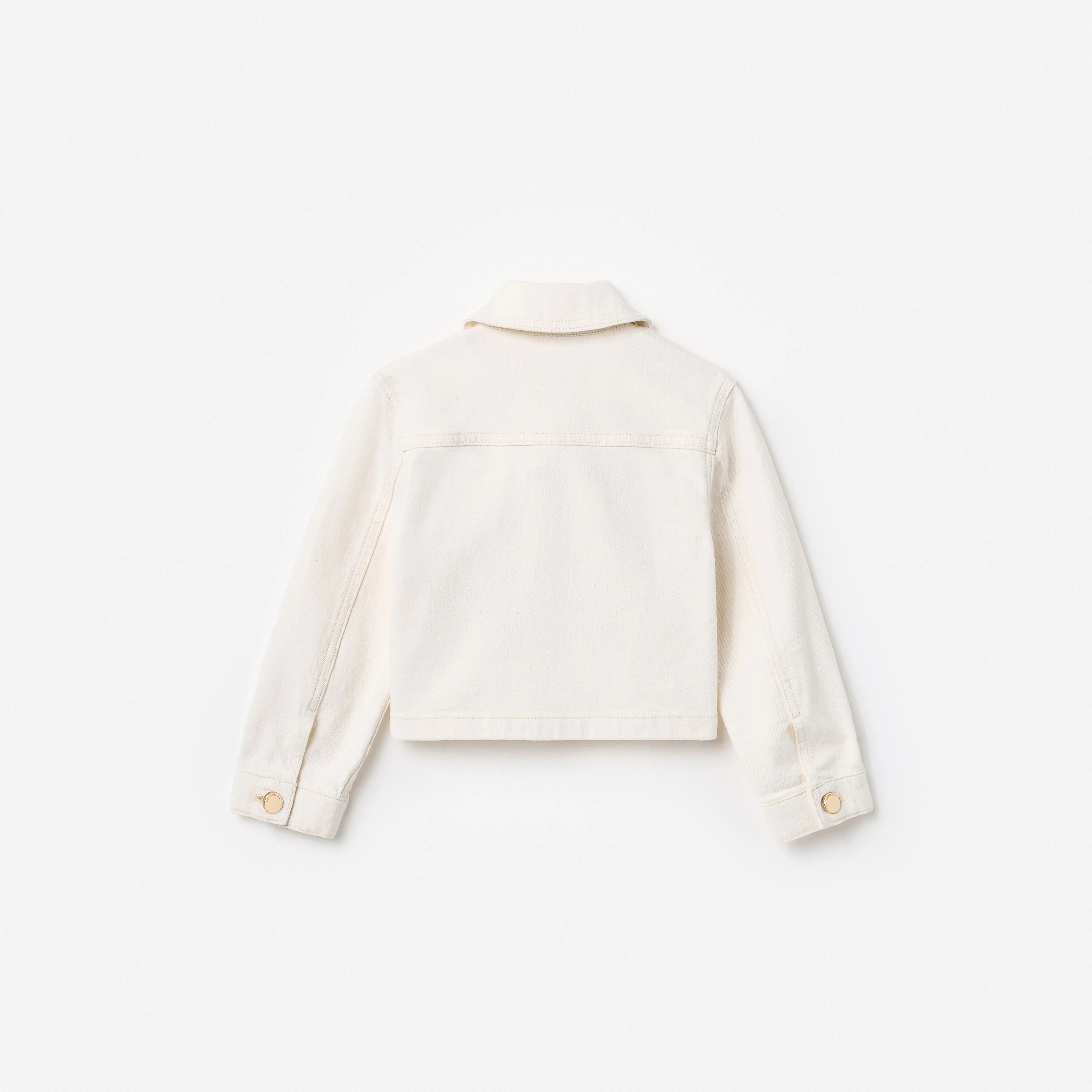 Cream Denim Cherry Motif Jacket - Image 2