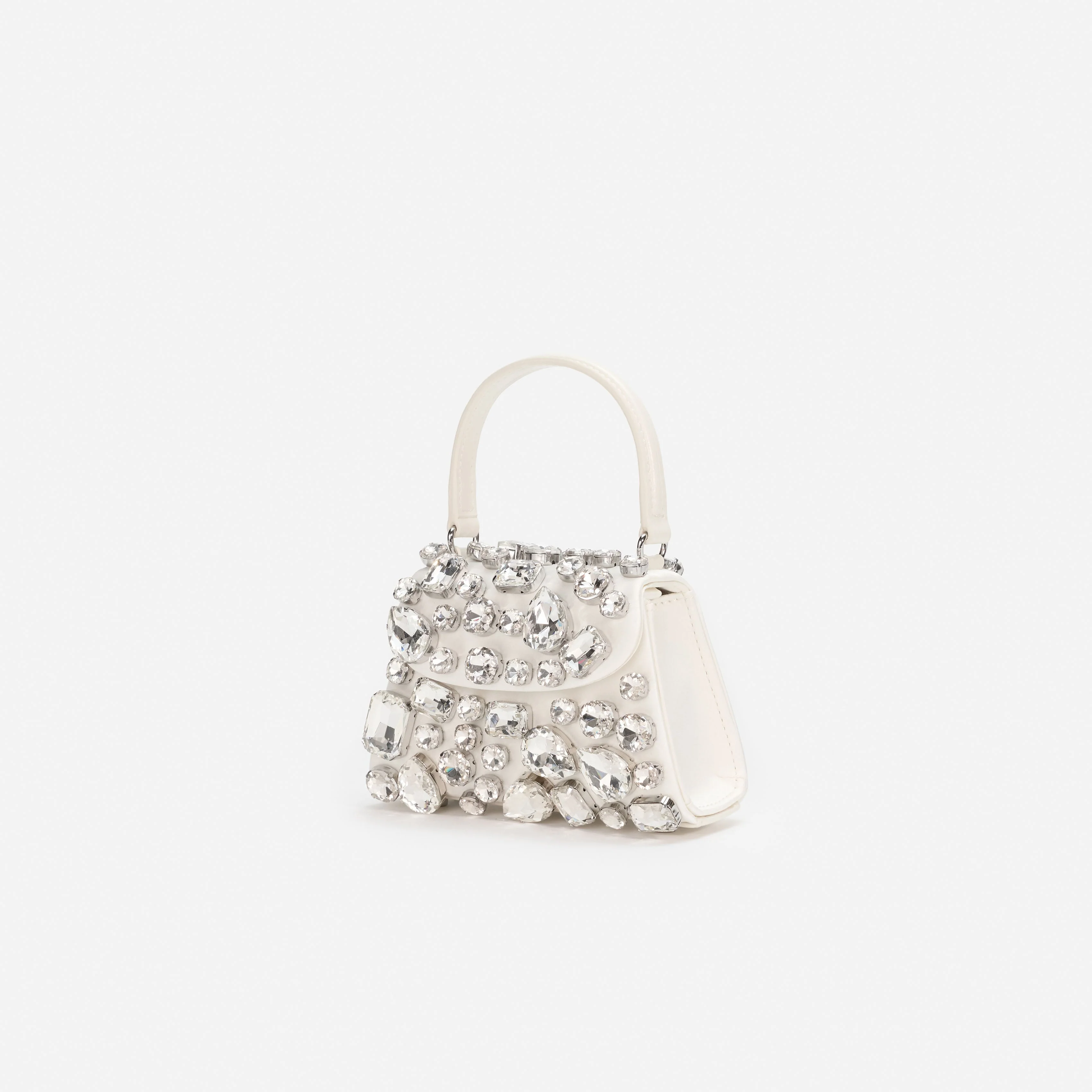 Cream Multi Crystal Mini Bag - Image 2