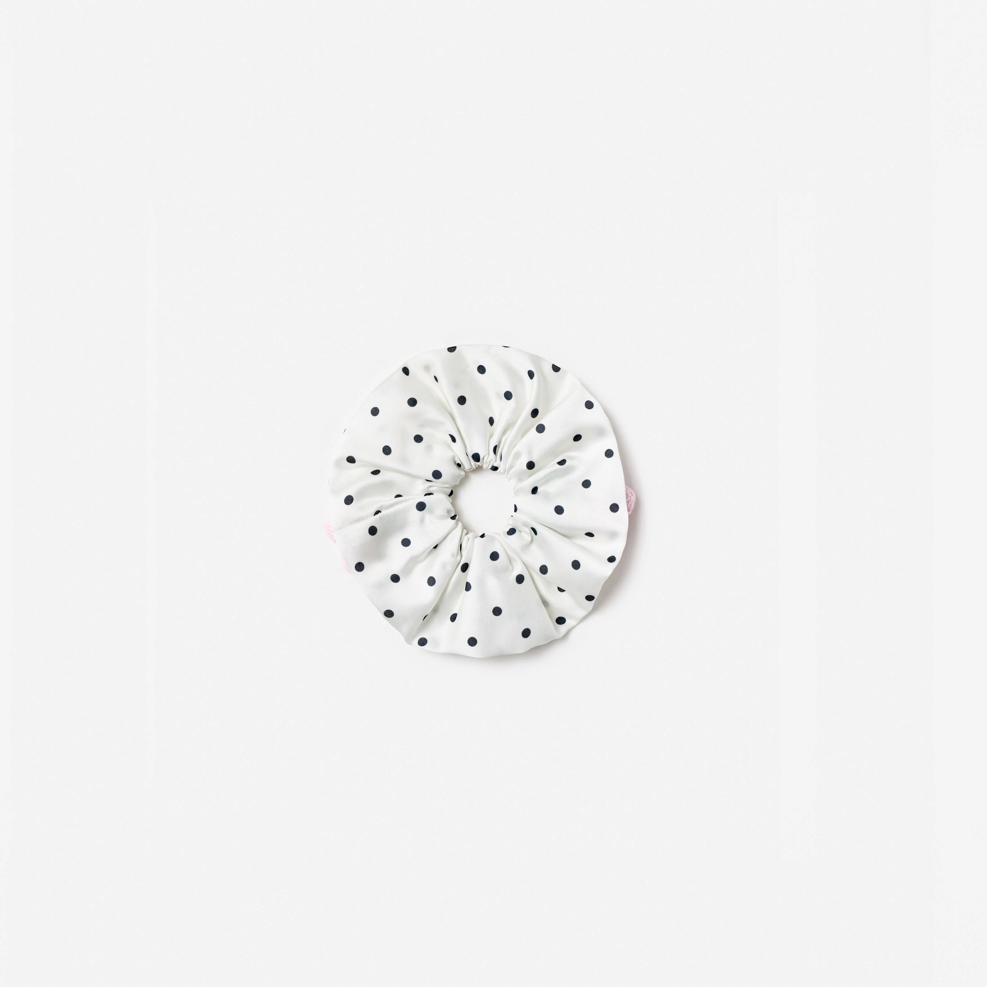 Cream Polka Dot Cherry Scrunchie - Image 2