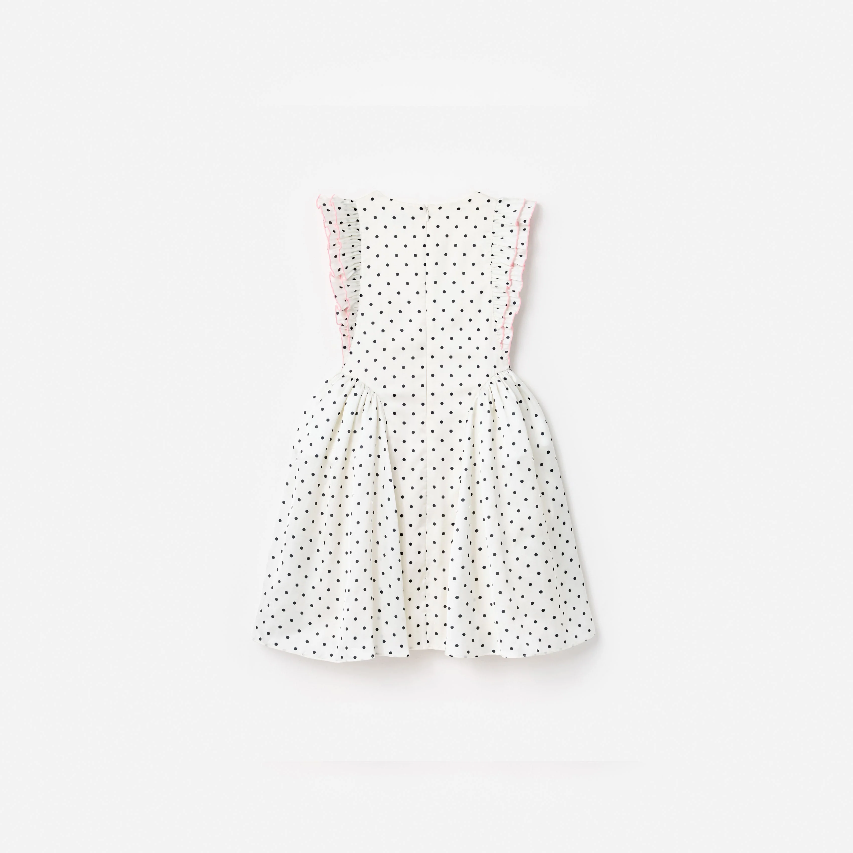 Cream Polka Dot Frill Dress - Image 2