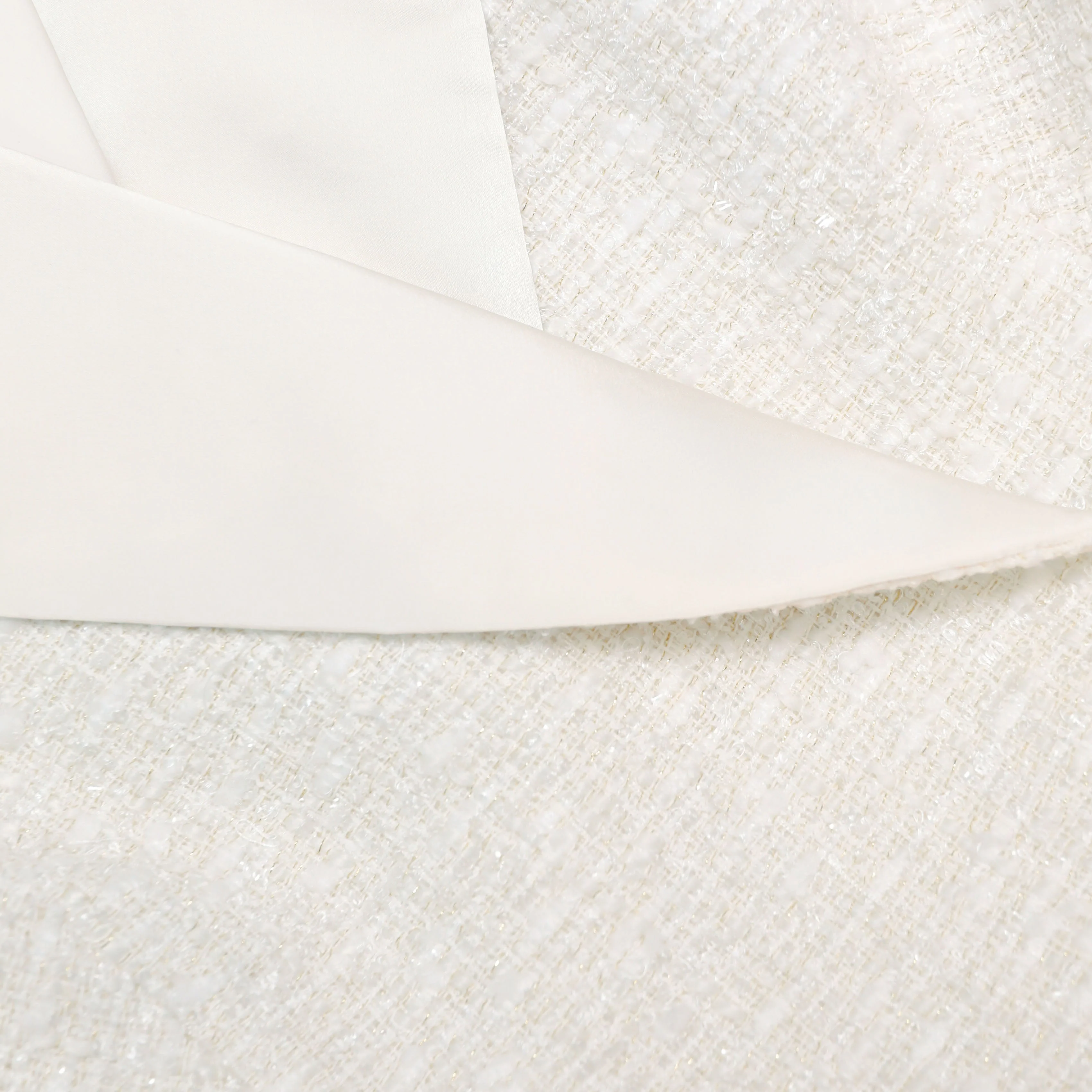 Cream Tailored Boucle Chiffon Maxi Dress - Image 5