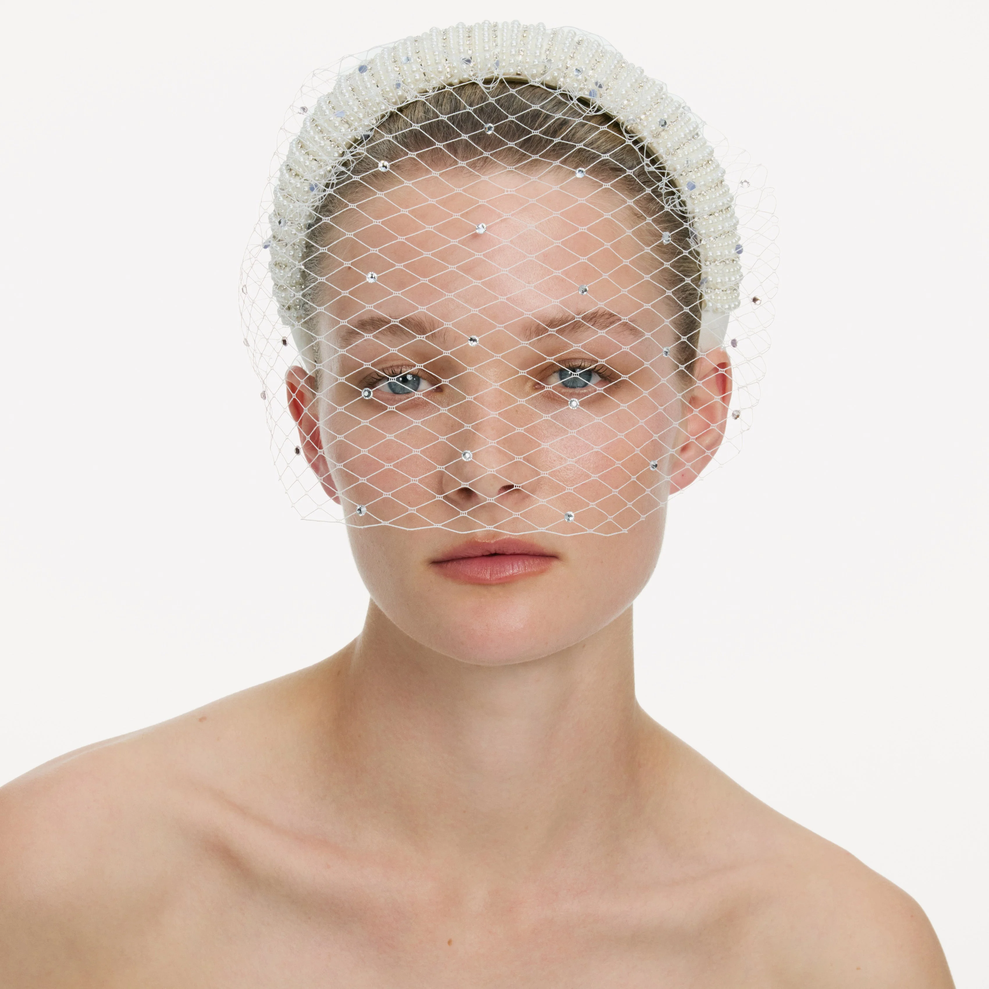 Crystal Embellished Veil Headband - Image 2