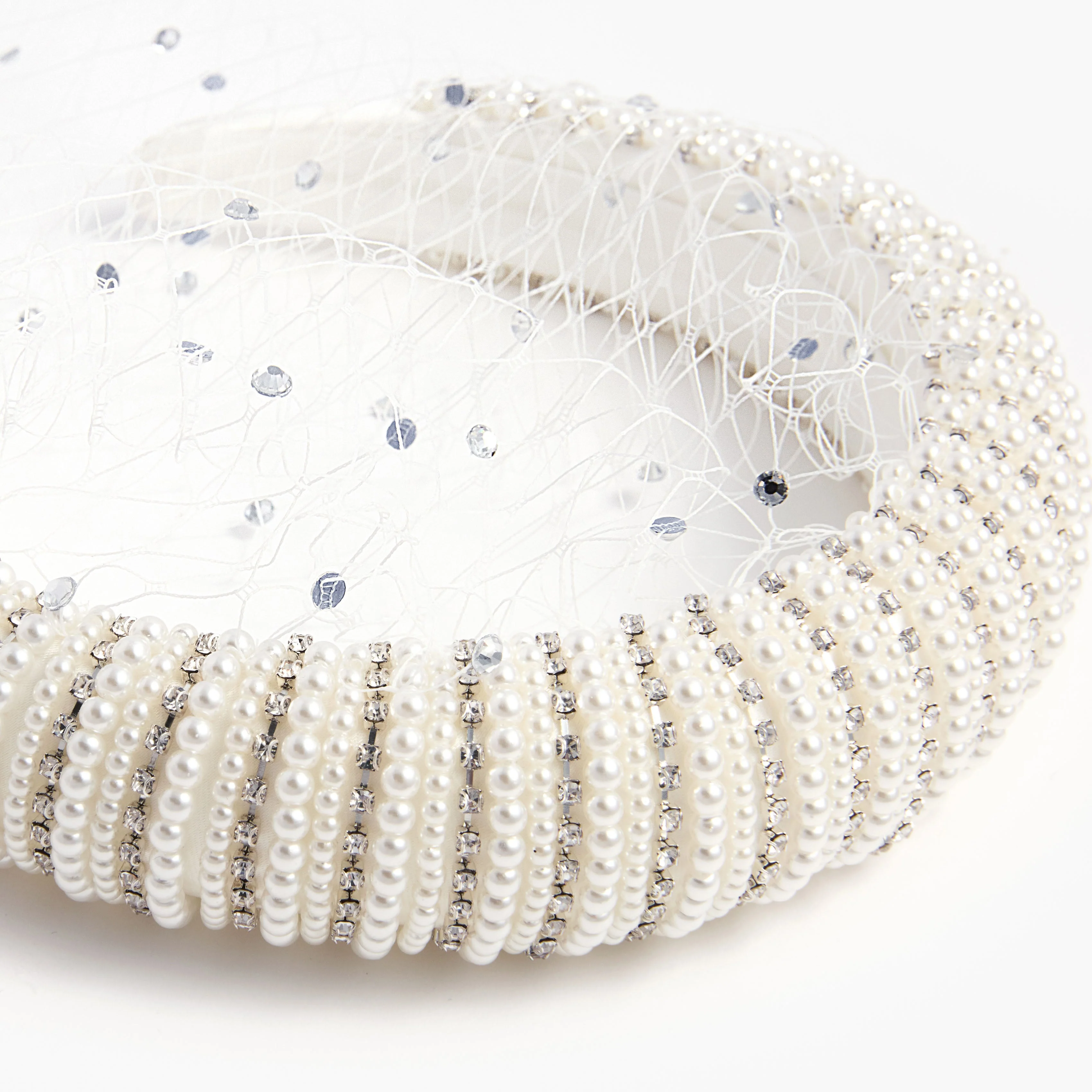 Crystal Embellished Veil Headband - Image 3