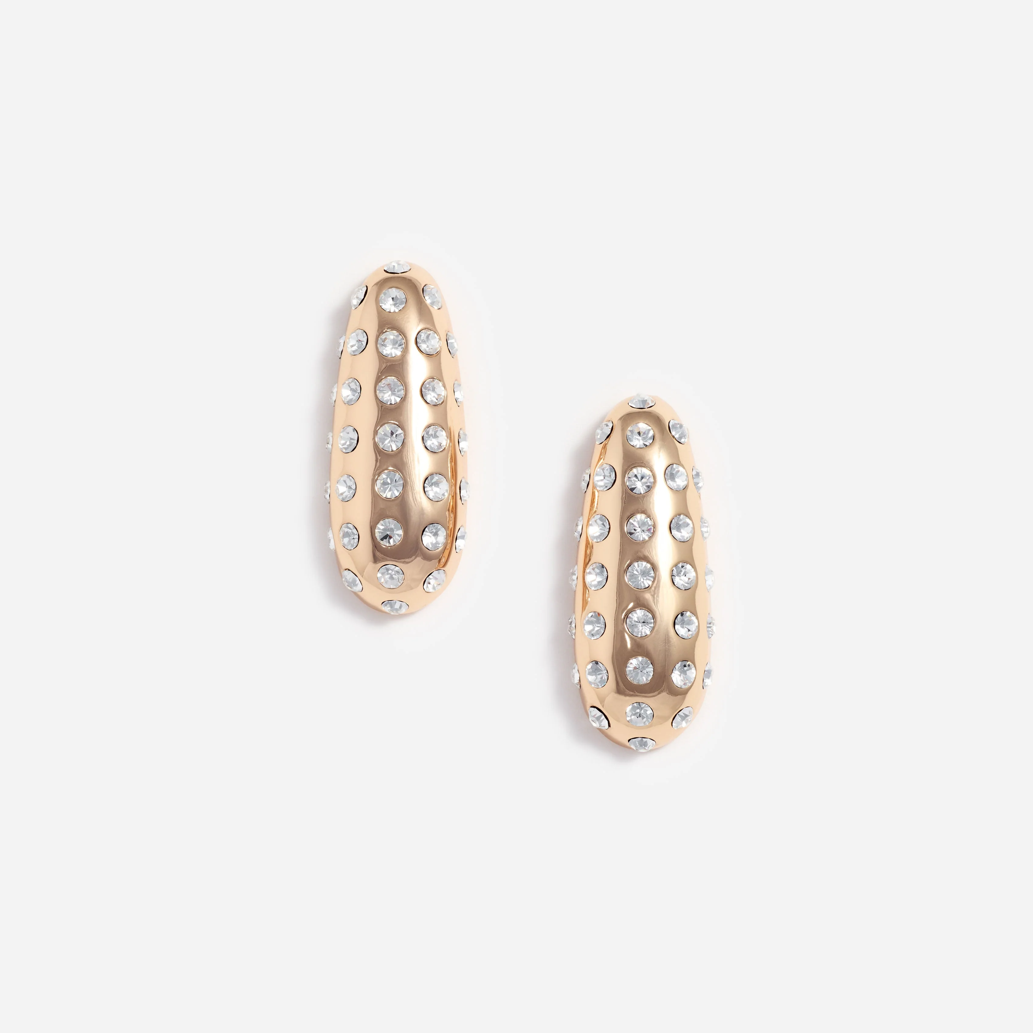 Gold Crystal Bar Earrings