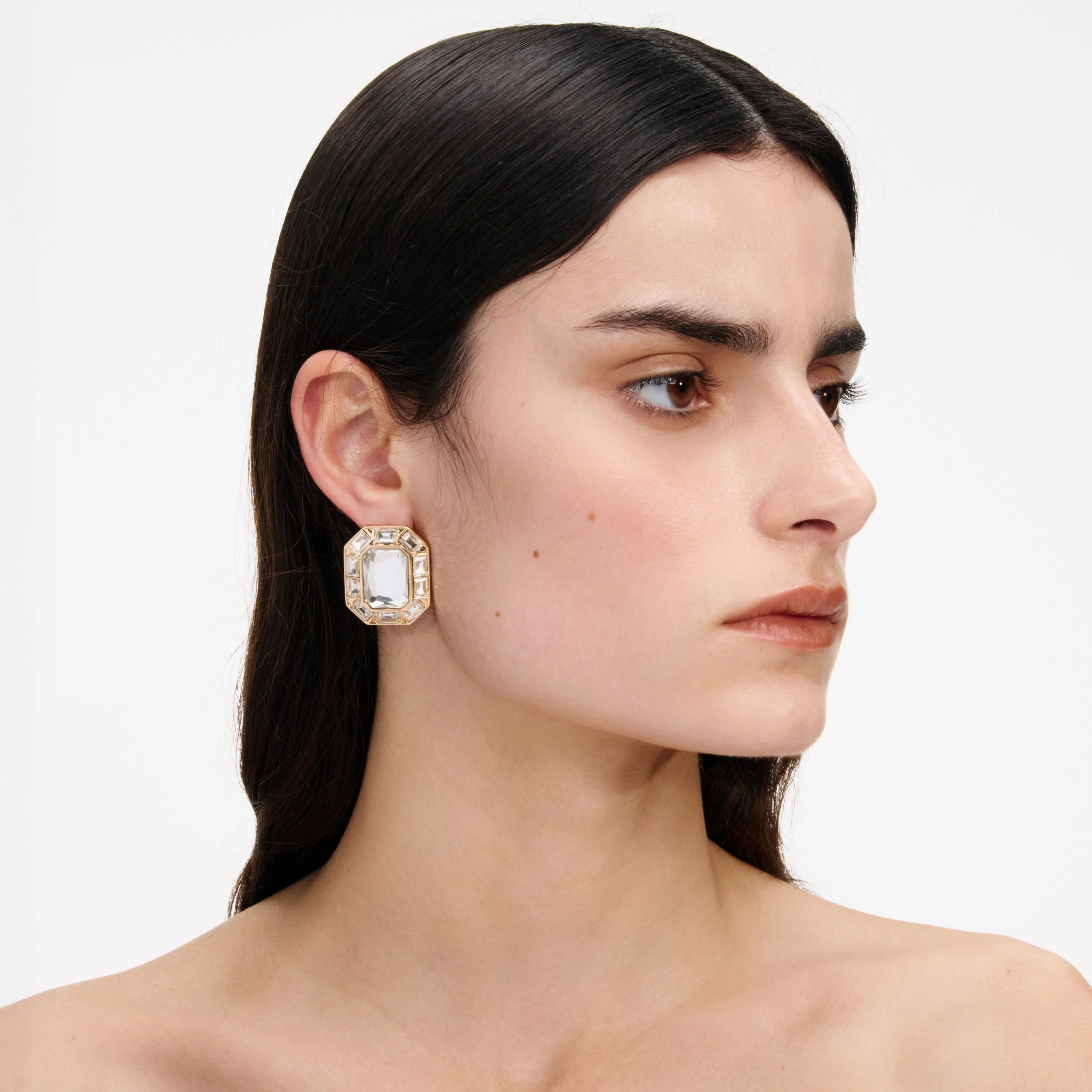 Gold Crystal Earrings - Image 2