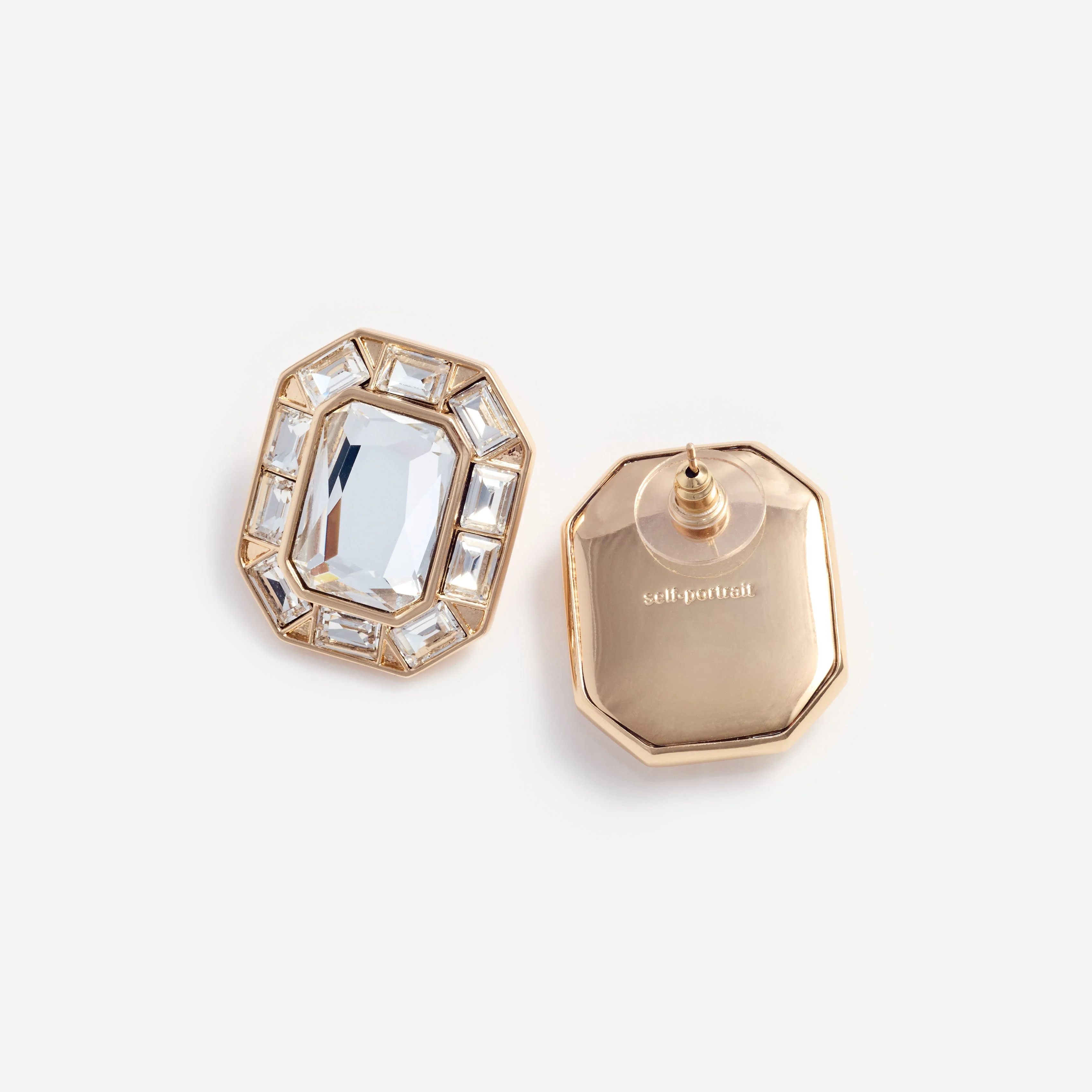 Gold Crystal Earrings - Image 3