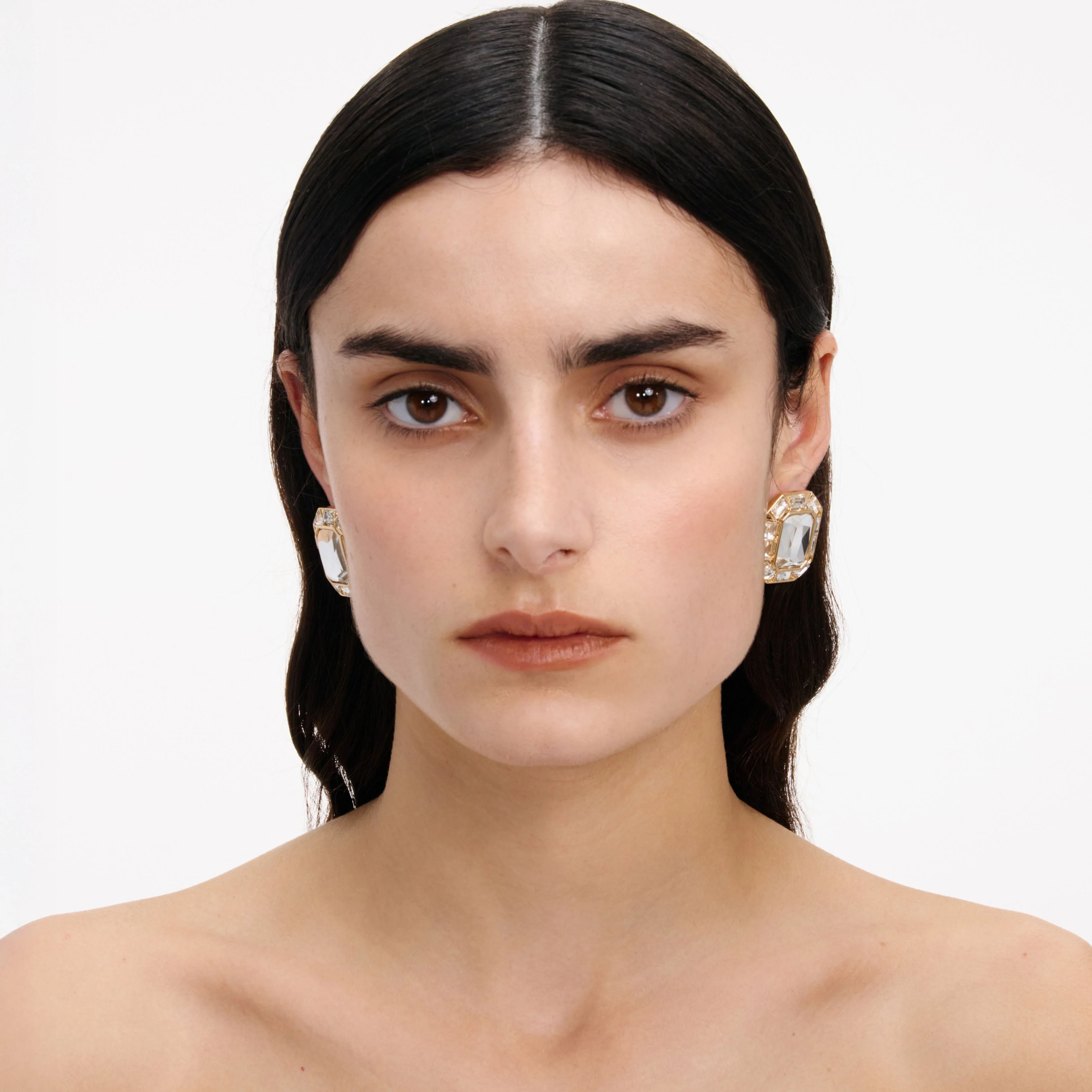 Gold Crystal Earrings - Image 4
