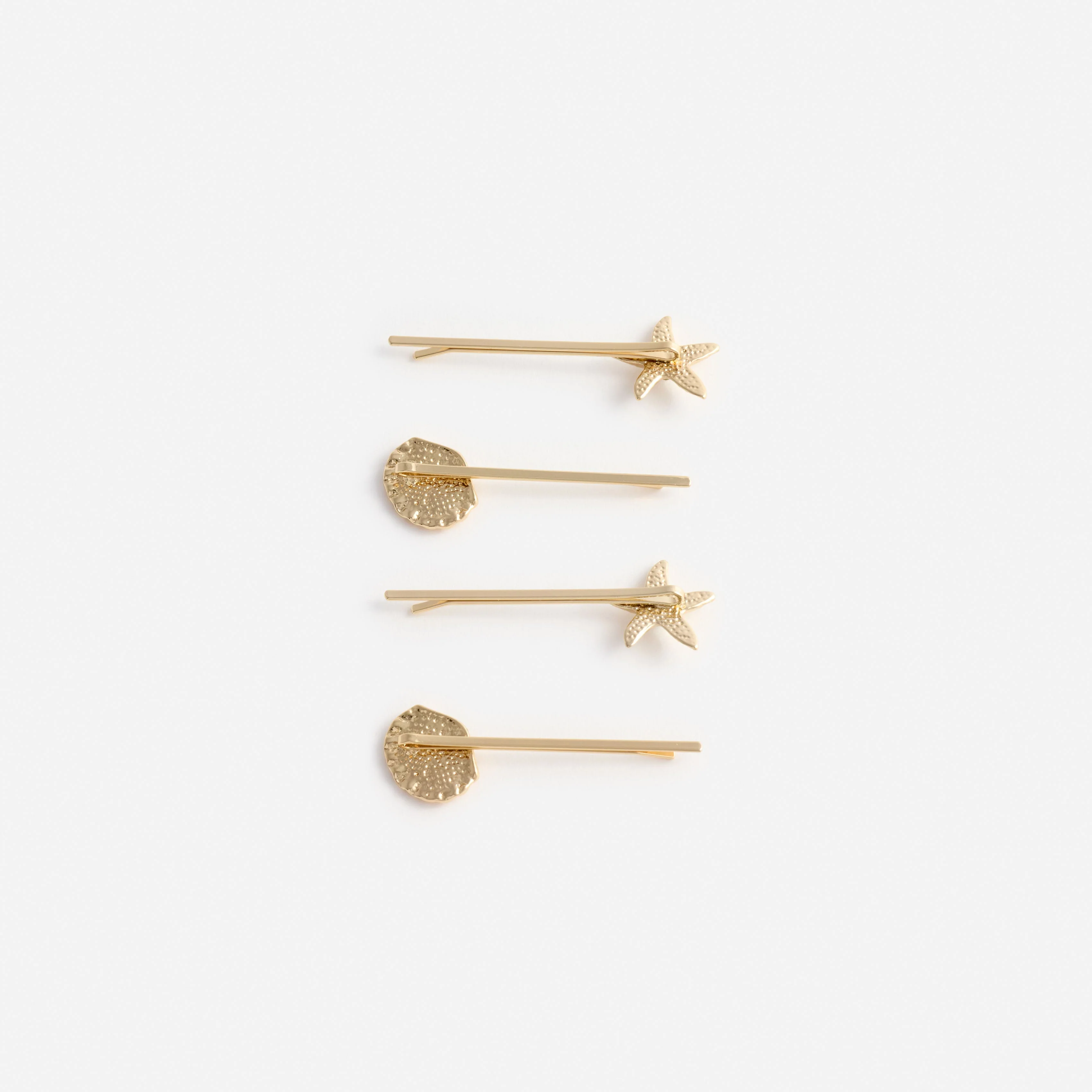 Gold Shell Hair Slides - Image 2