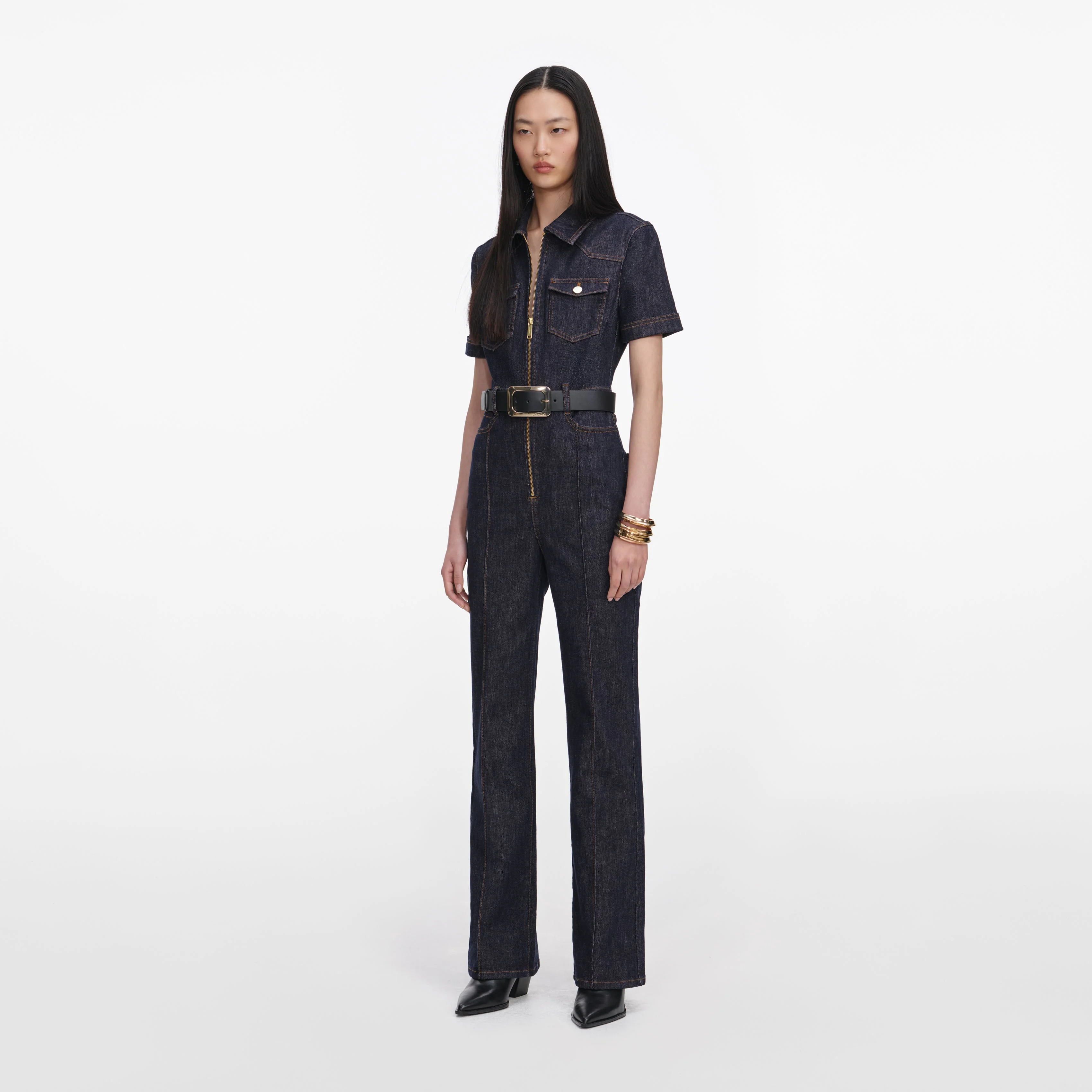 Indigo Denim Jumpsuit - Image 3