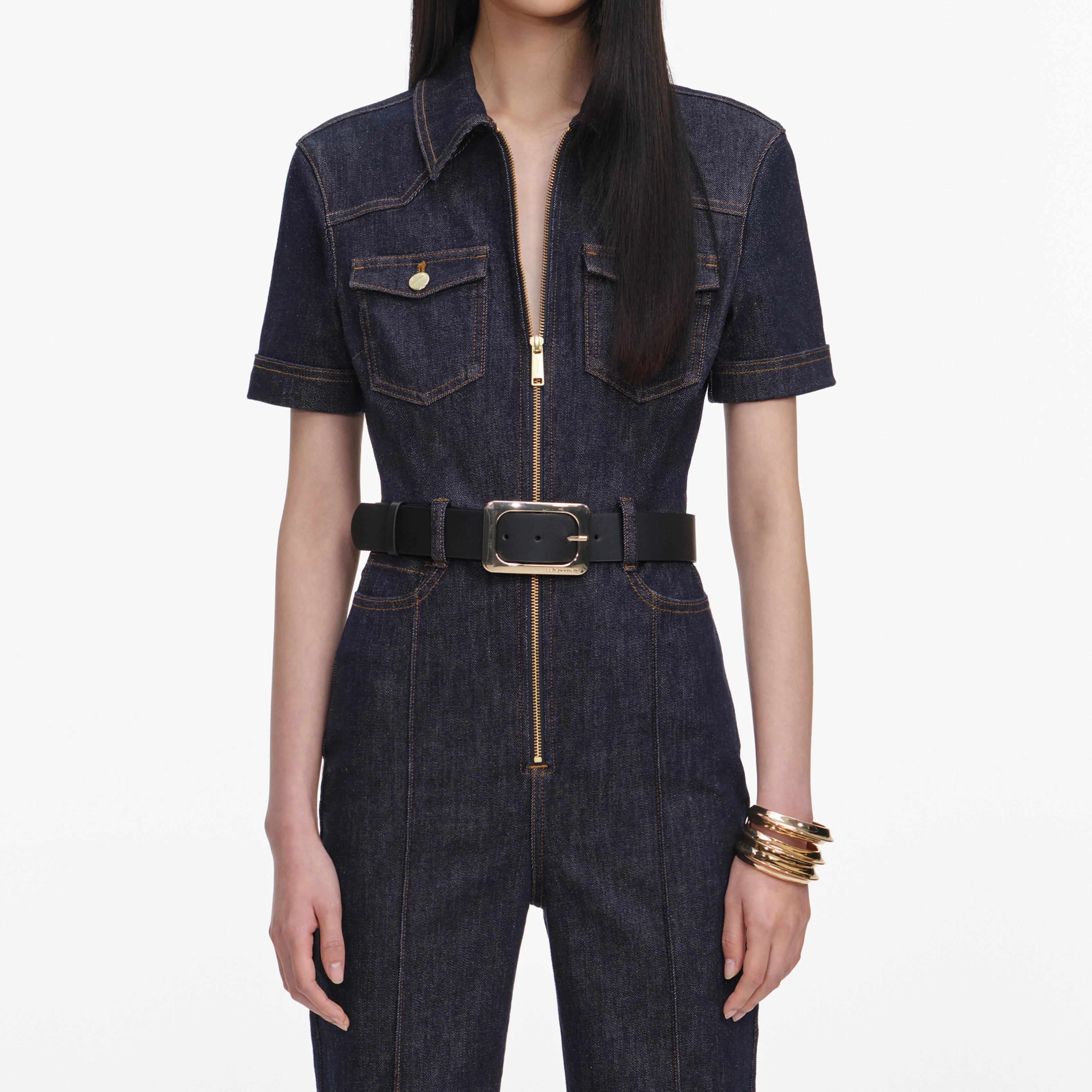 Indigo Denim Jumpsuit - Image 4
