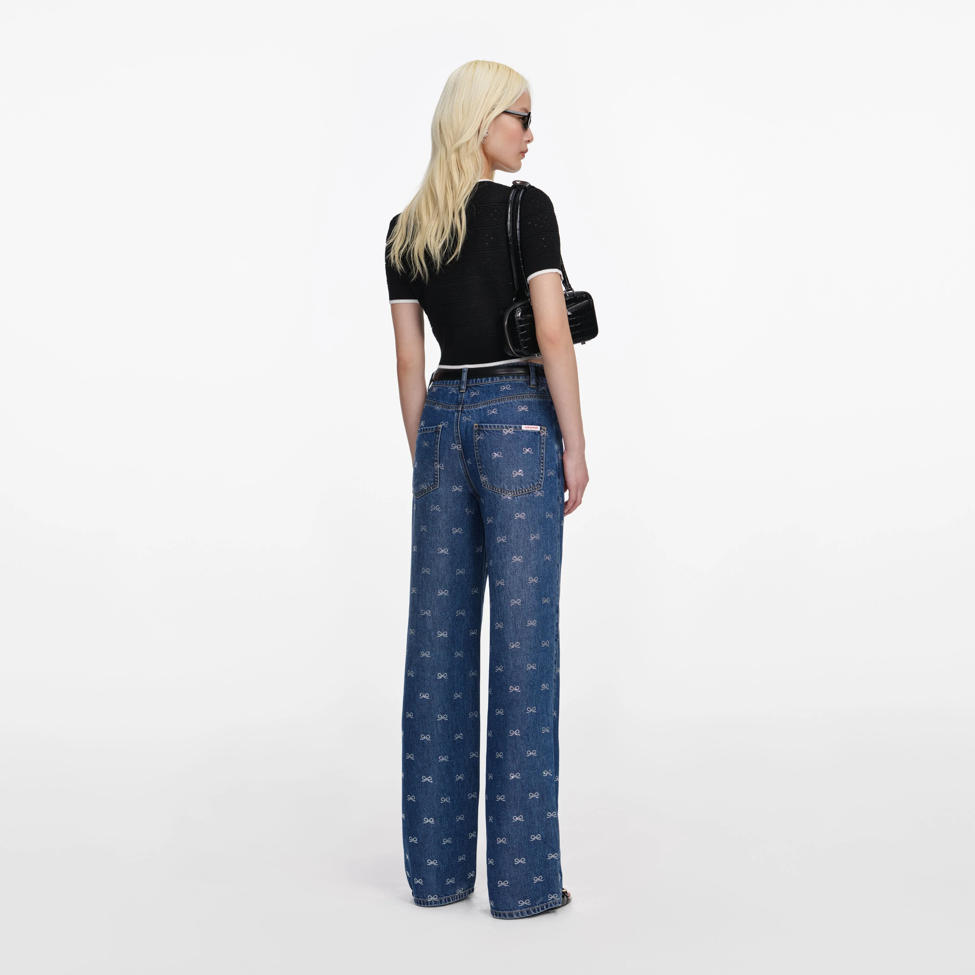 Lightweight Bow Embellished Jeans - Image 3