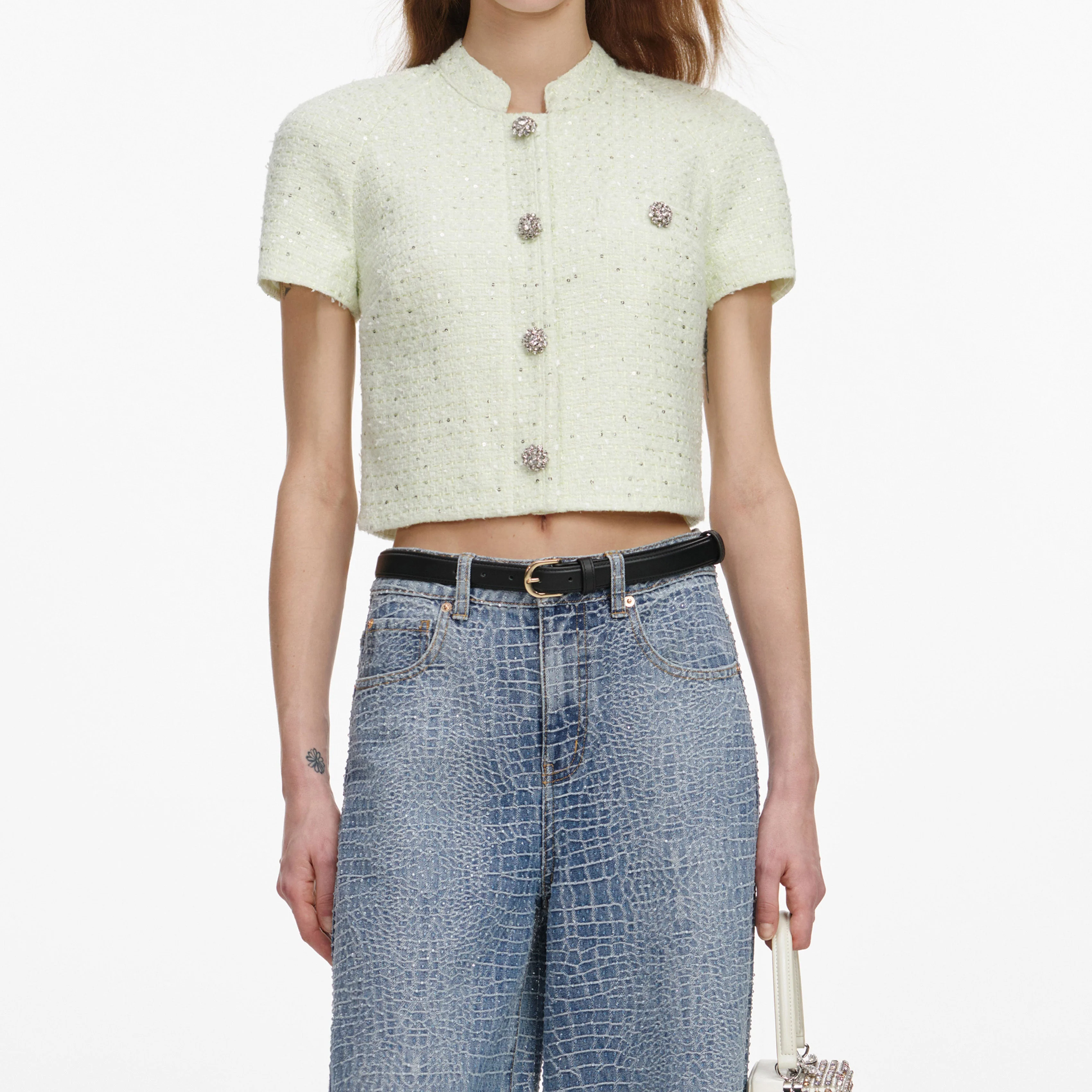 Lime Boucle Top - Image 4