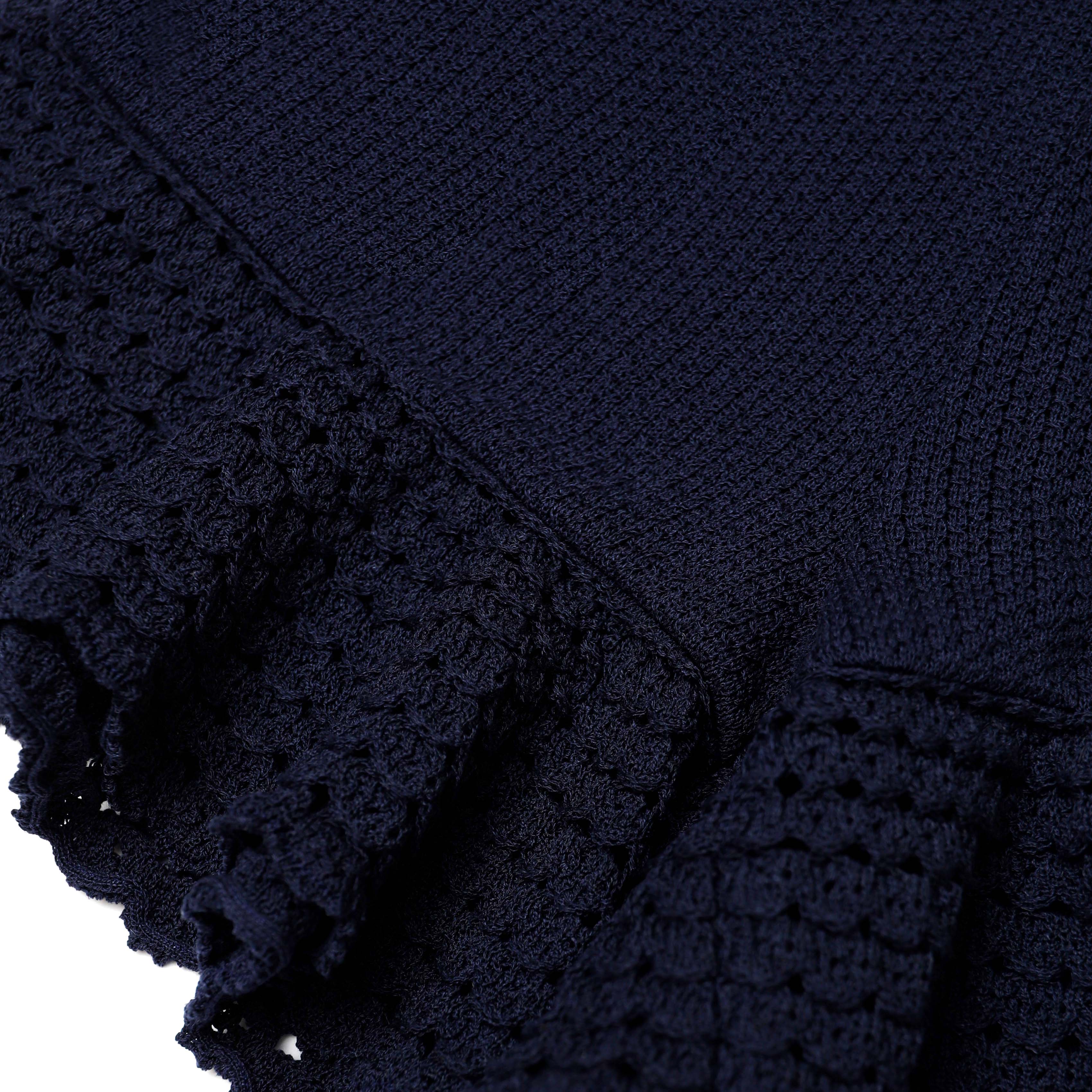 Navy Knit Shorts - Image 5