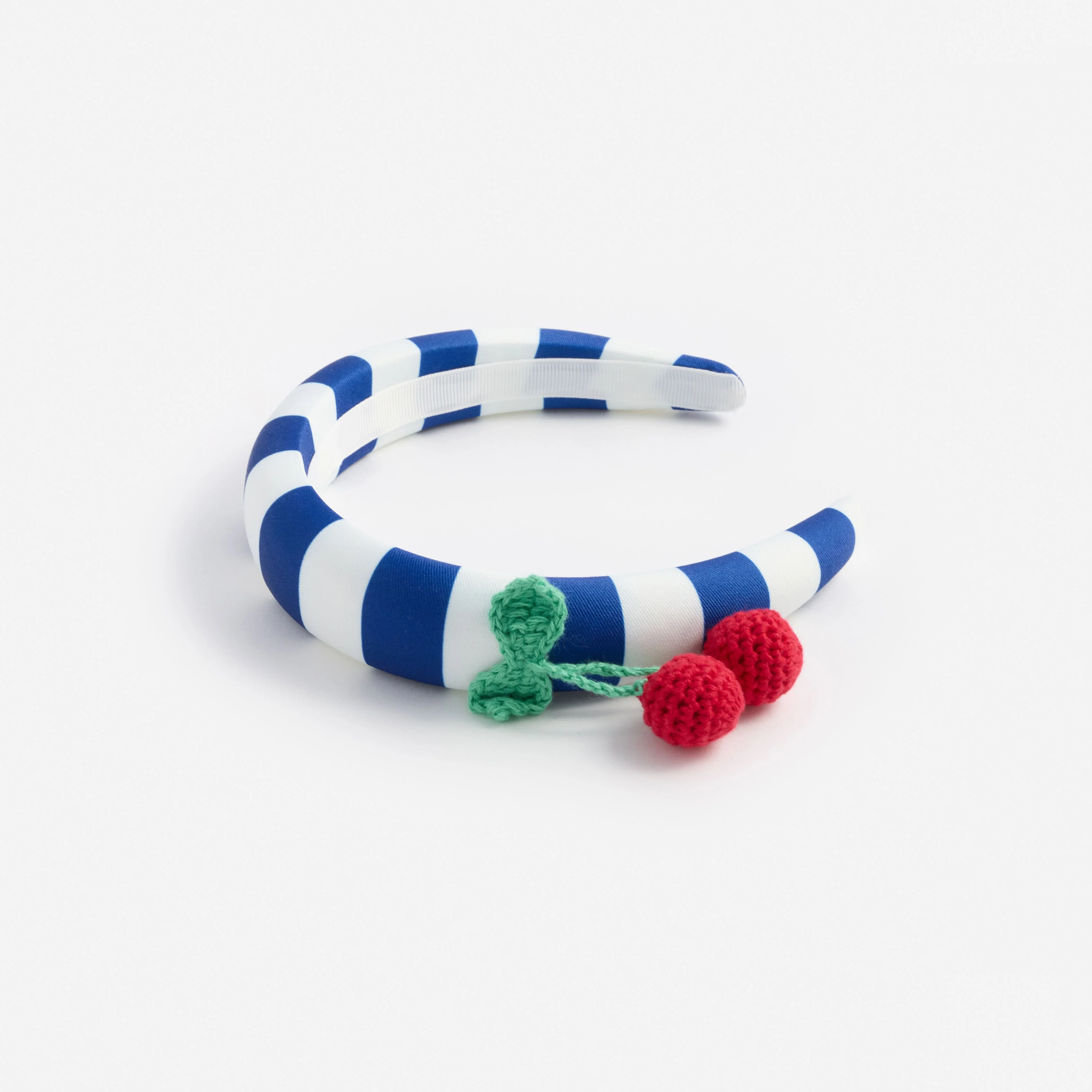 Navy Striped Cherry Motif Headband - Image 2
