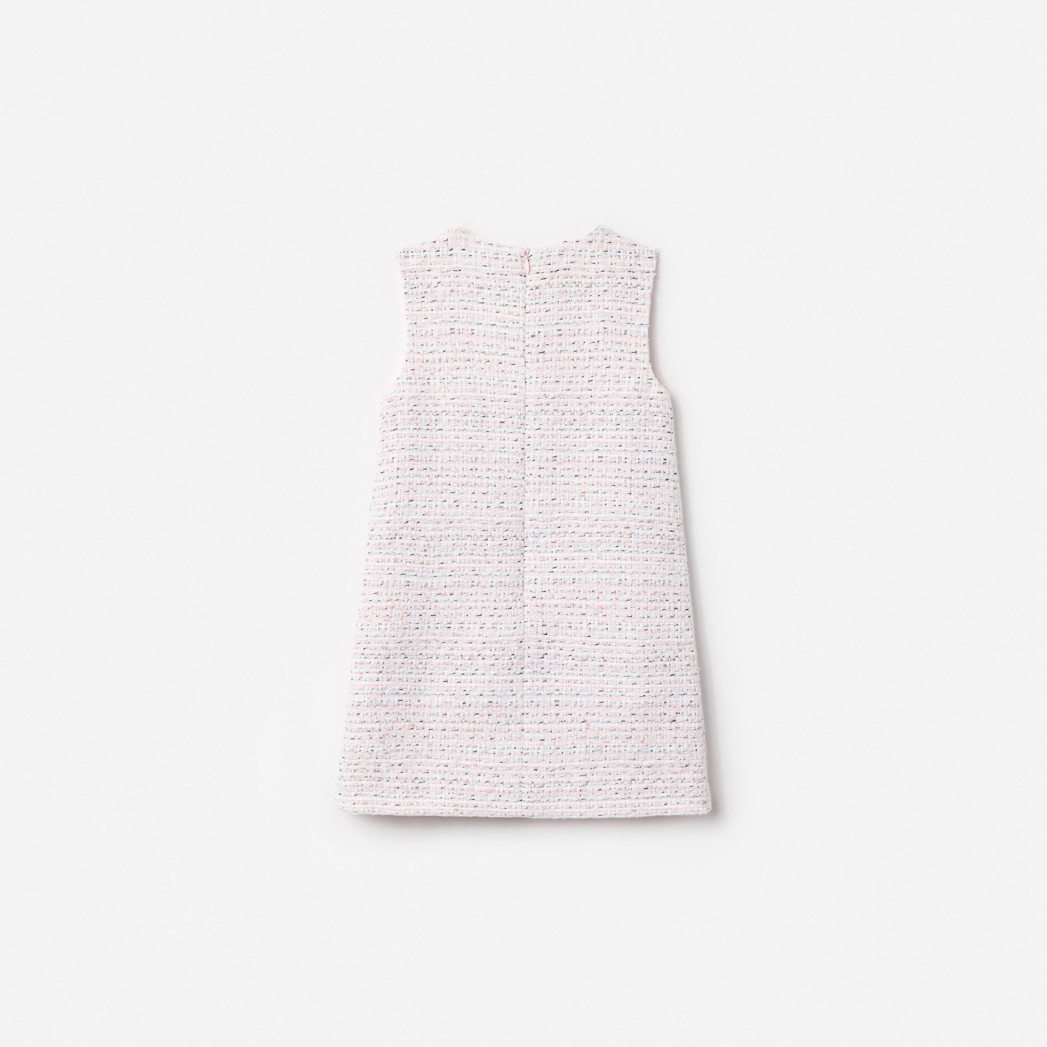 Pink Boucle Lace Bow Dress - Image 2