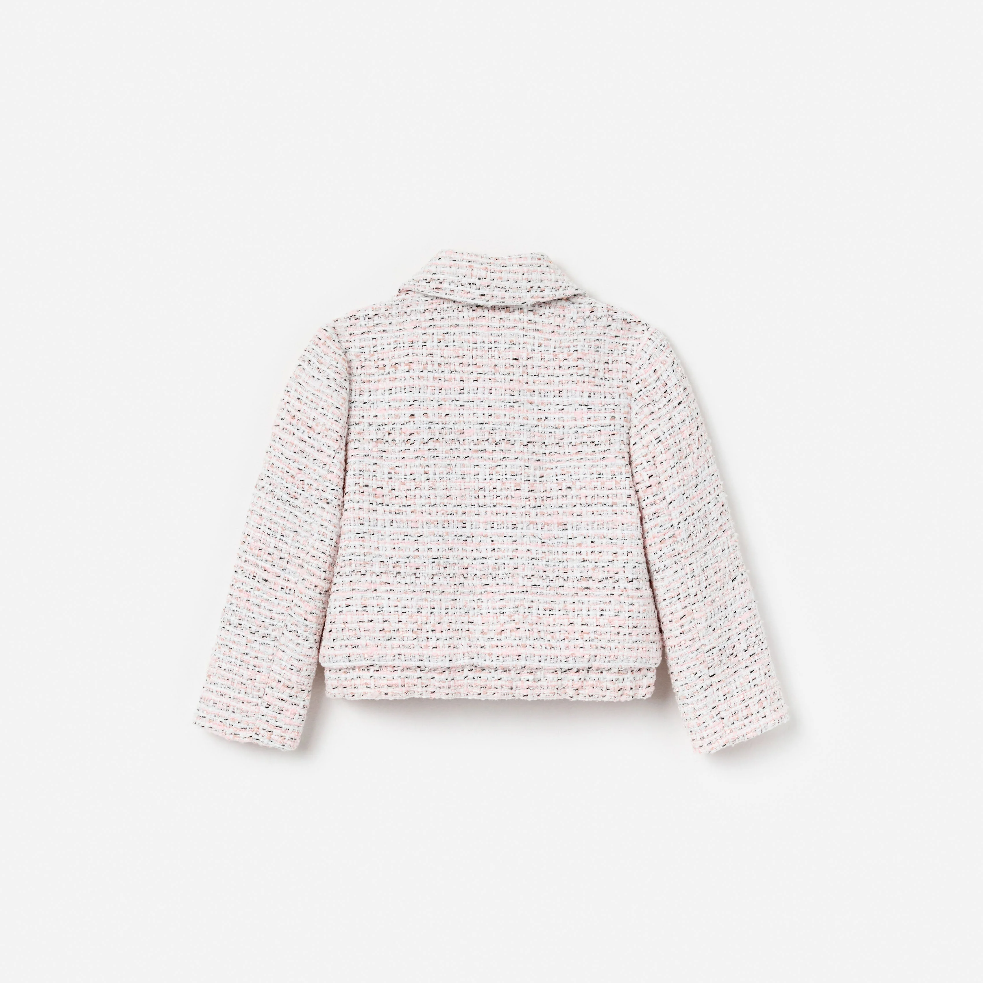 Pink Boucle Lace Bow Jacket - Image 2
