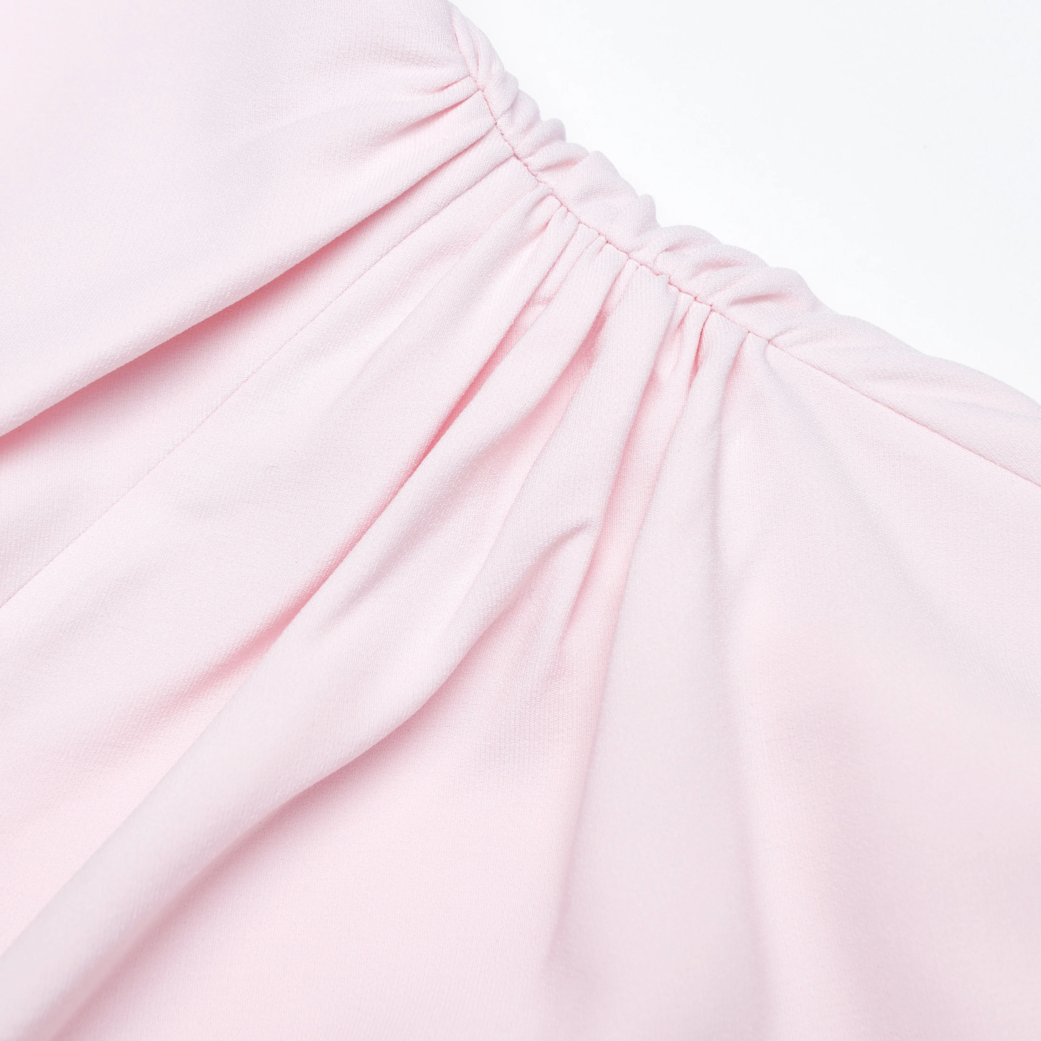 Pink Crepe Halter Neck Maxi Dress - Image 5