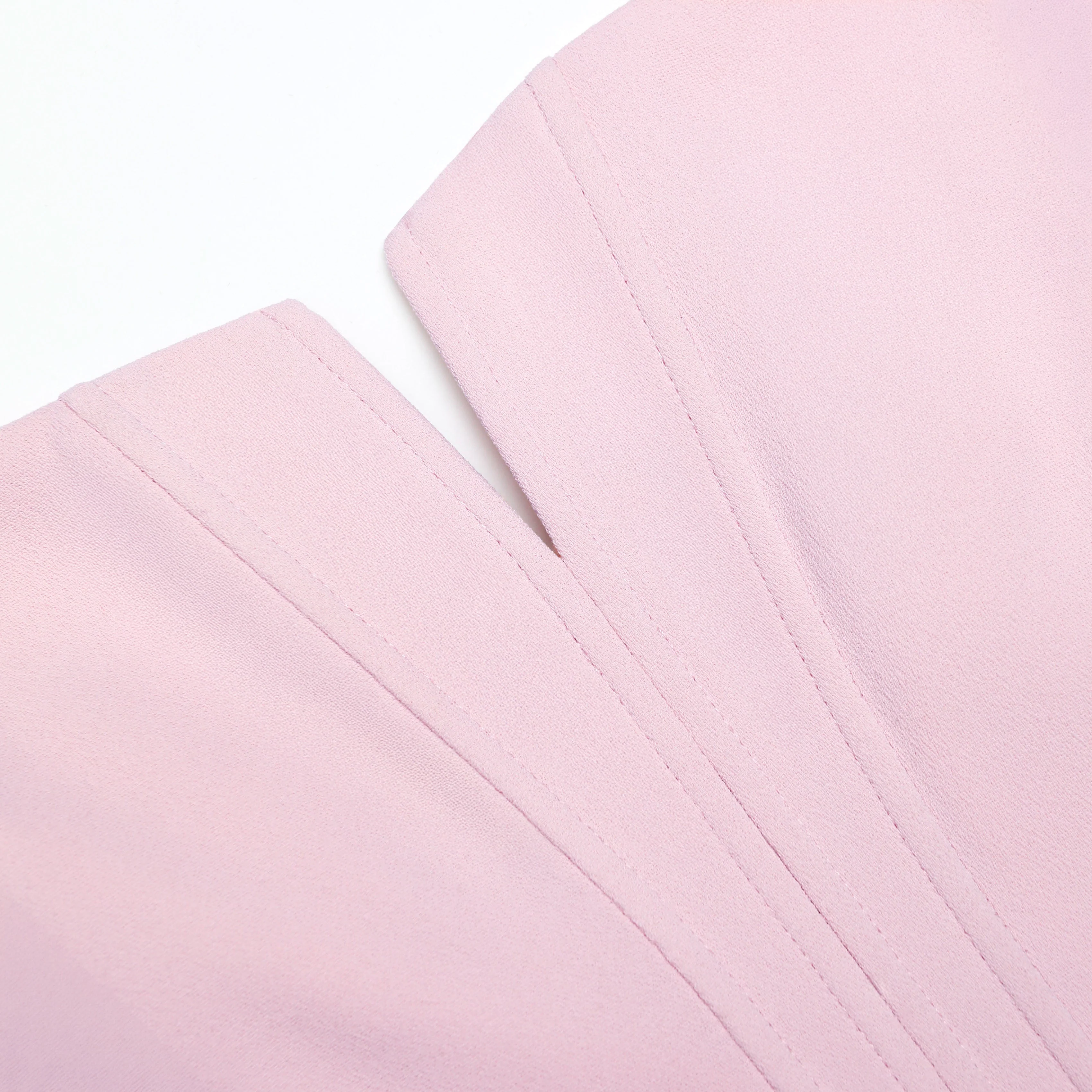 Pink Crepe Midi Dress - Image 5