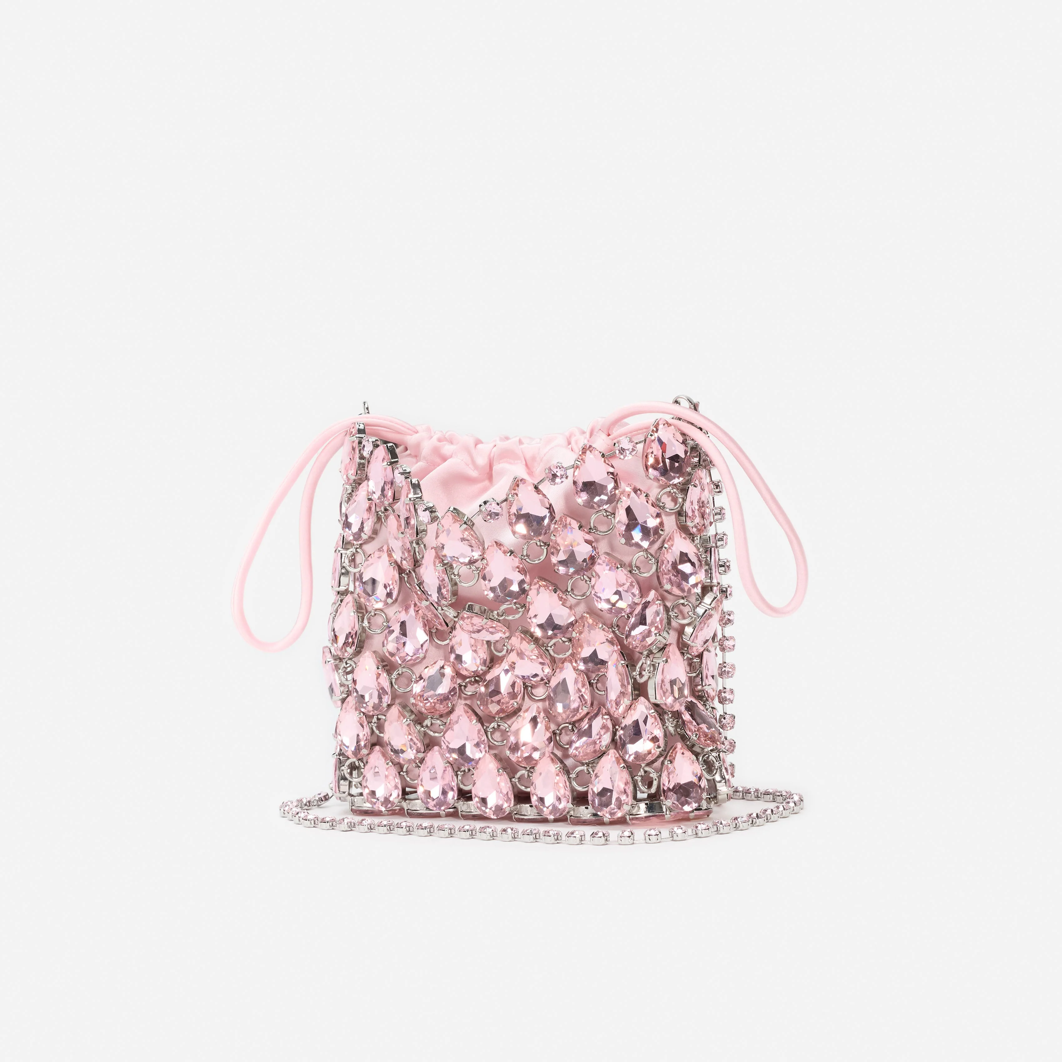 Pink Crystal Chainmail Mini Bag - Image 2