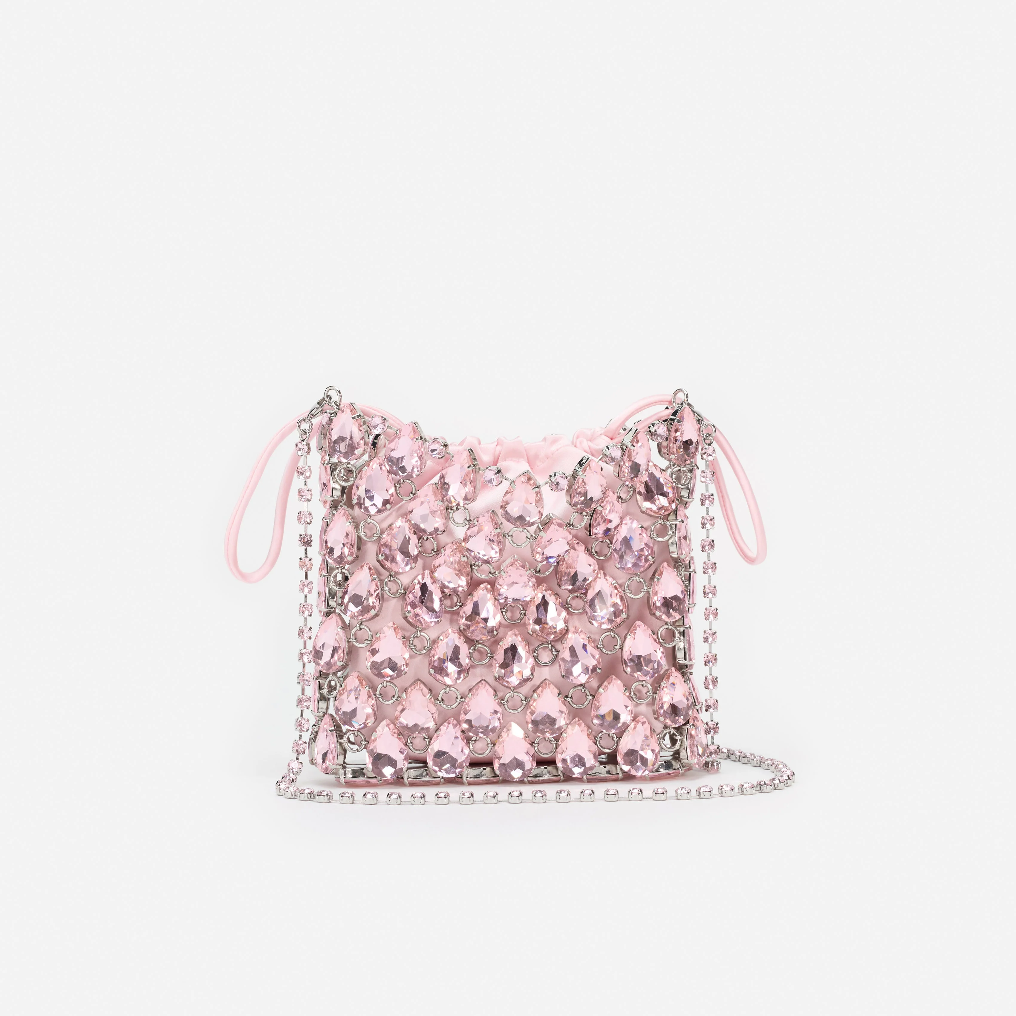 Pink Crystal Chainmail Mini Bag - Image 3