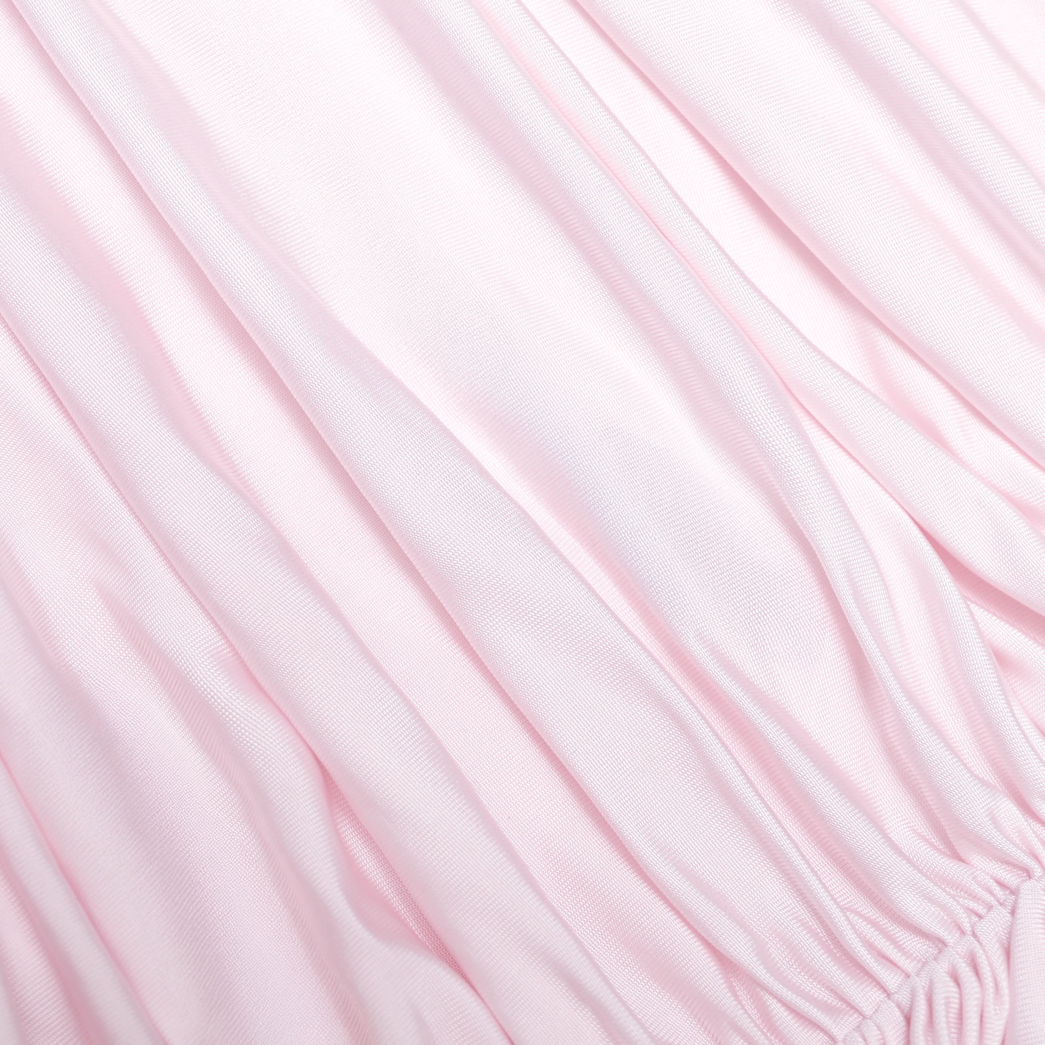 Pink Jersey Draped Maxi Dress - Image 5