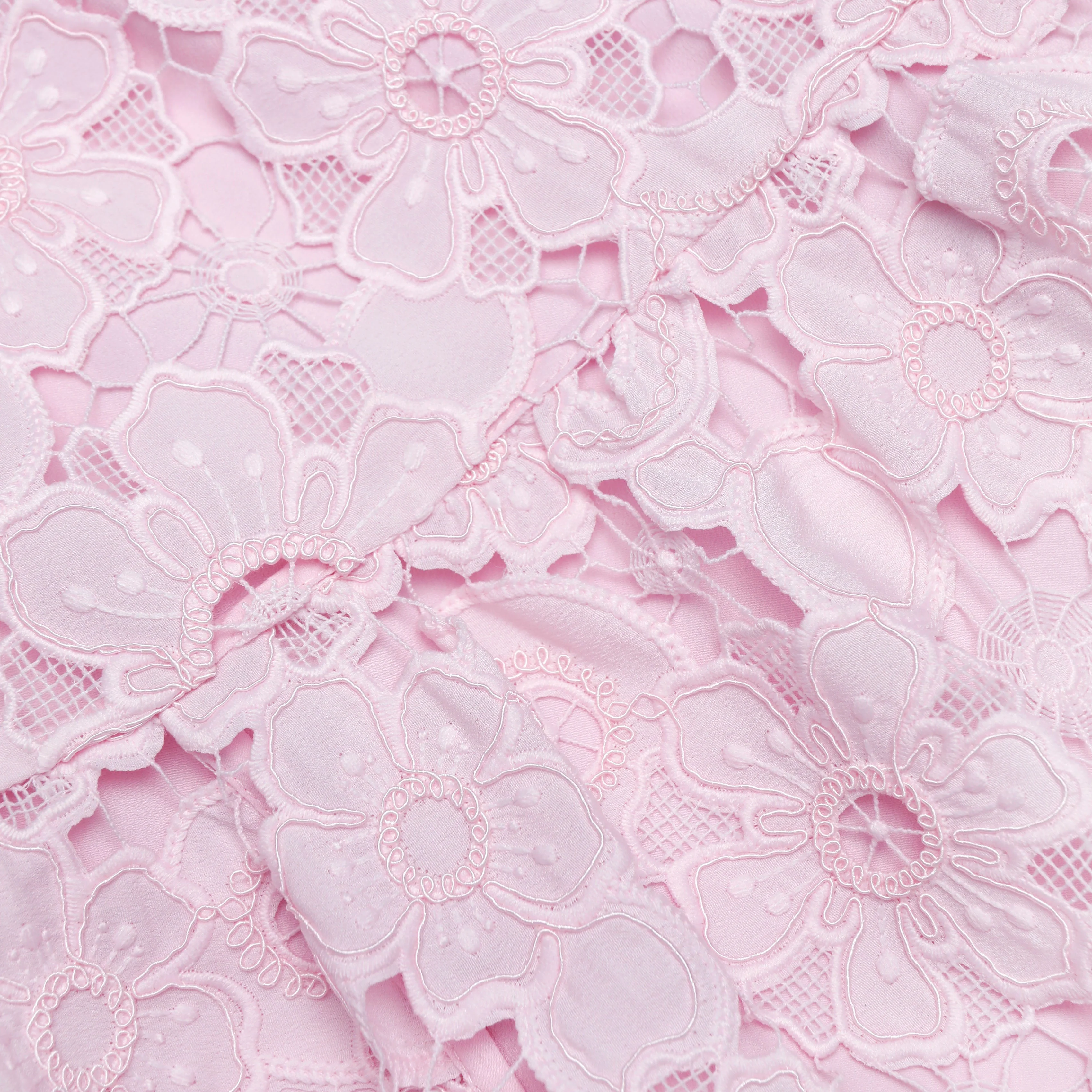 Pink Lace Collared Mini Dress - Image 5