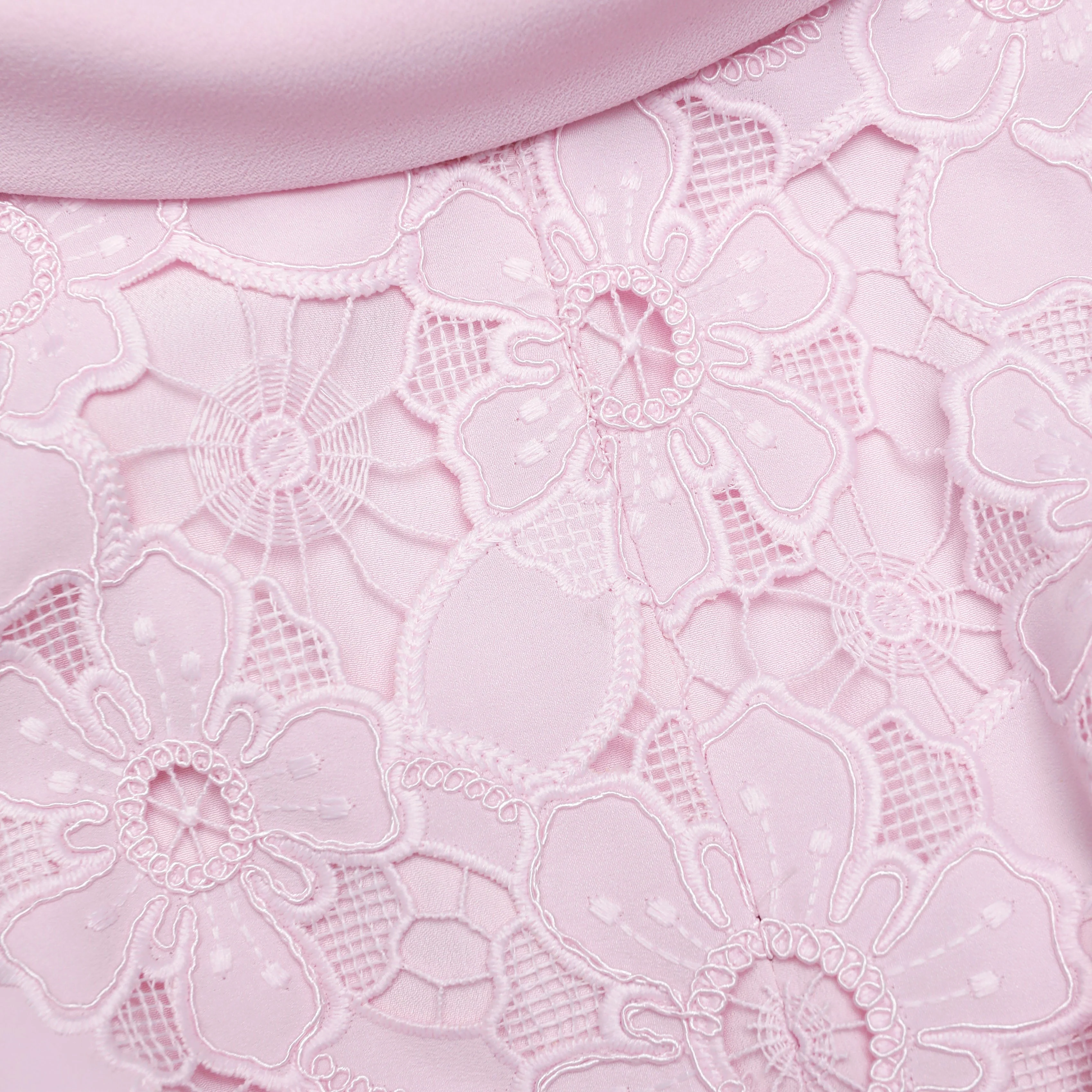 Pink Lace Scoop Back Midi Dress - Image 5
