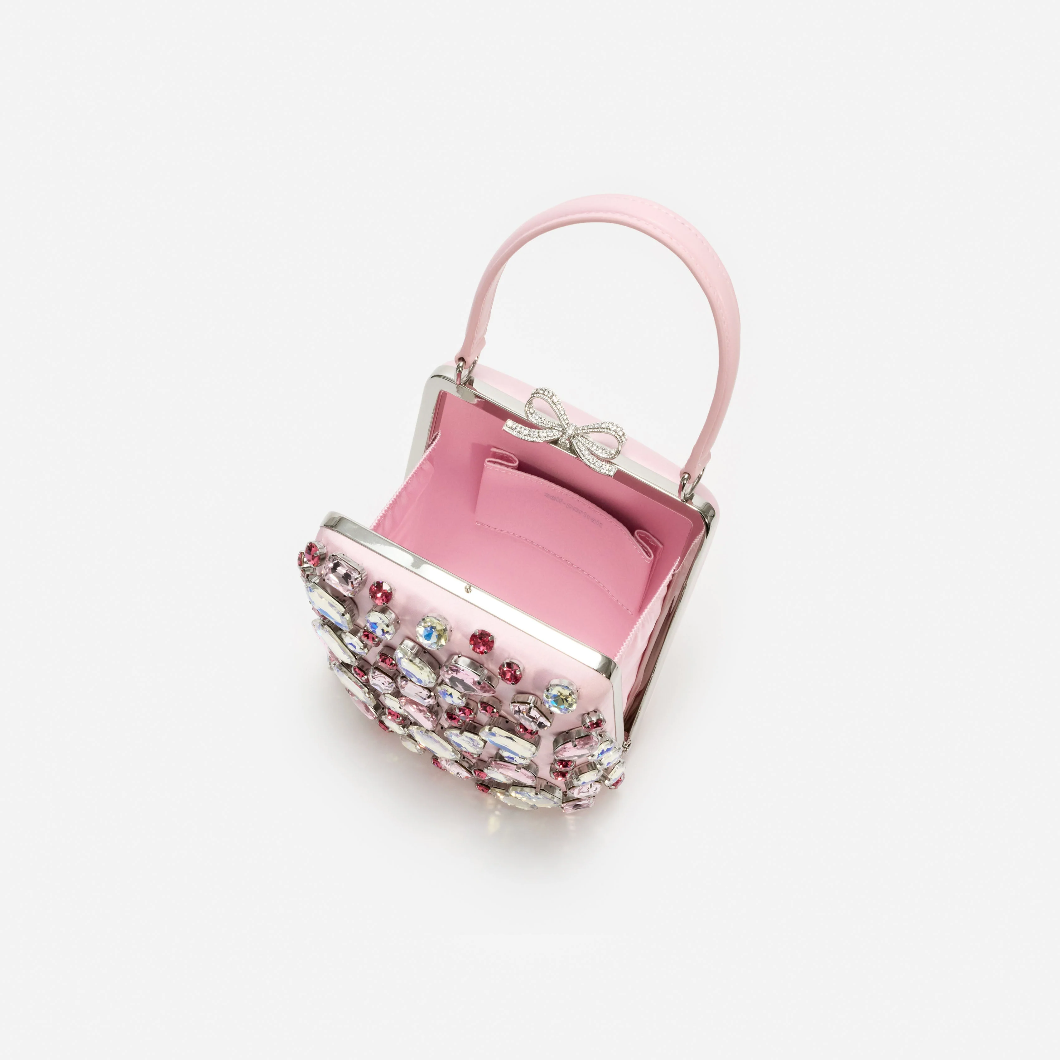 Pink Multi Crystal Mini Bow Bag - Image 5