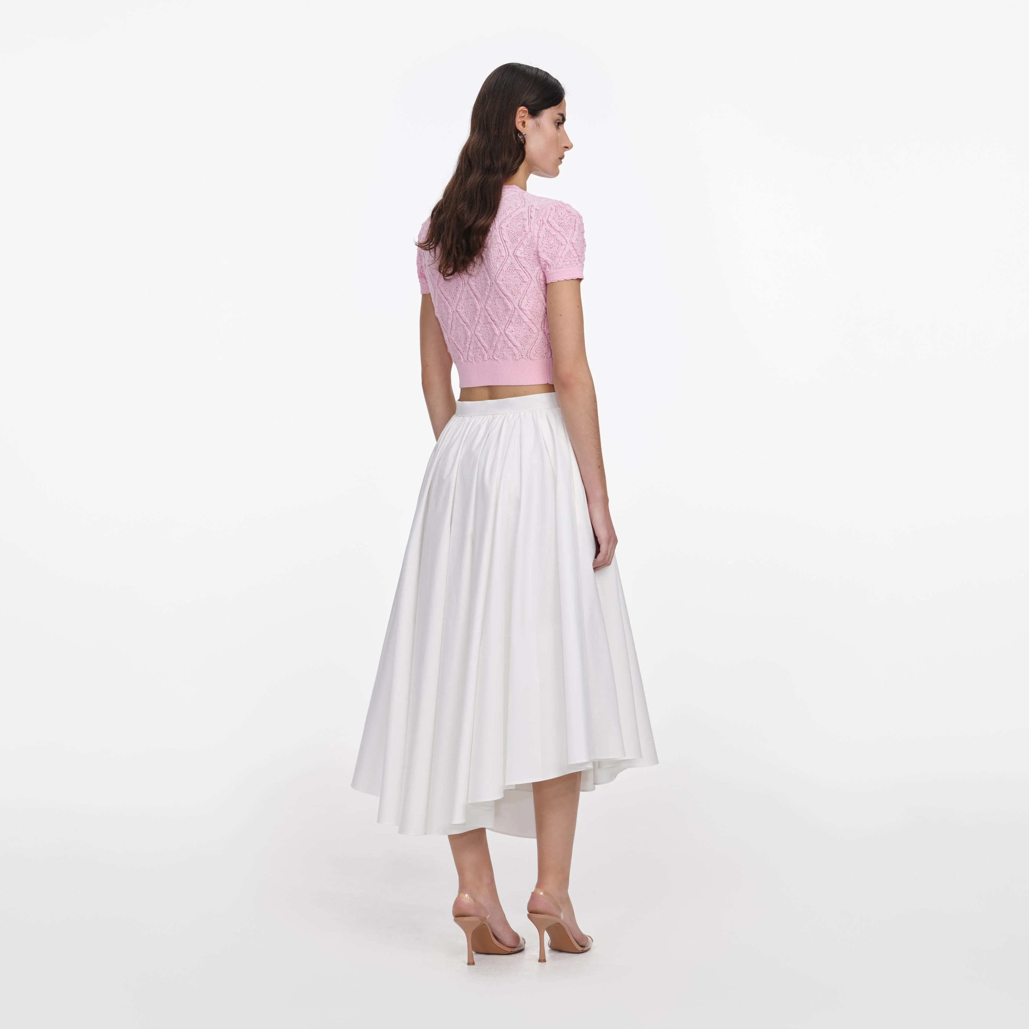 Pink Pointelle Knit Top - Image 3
