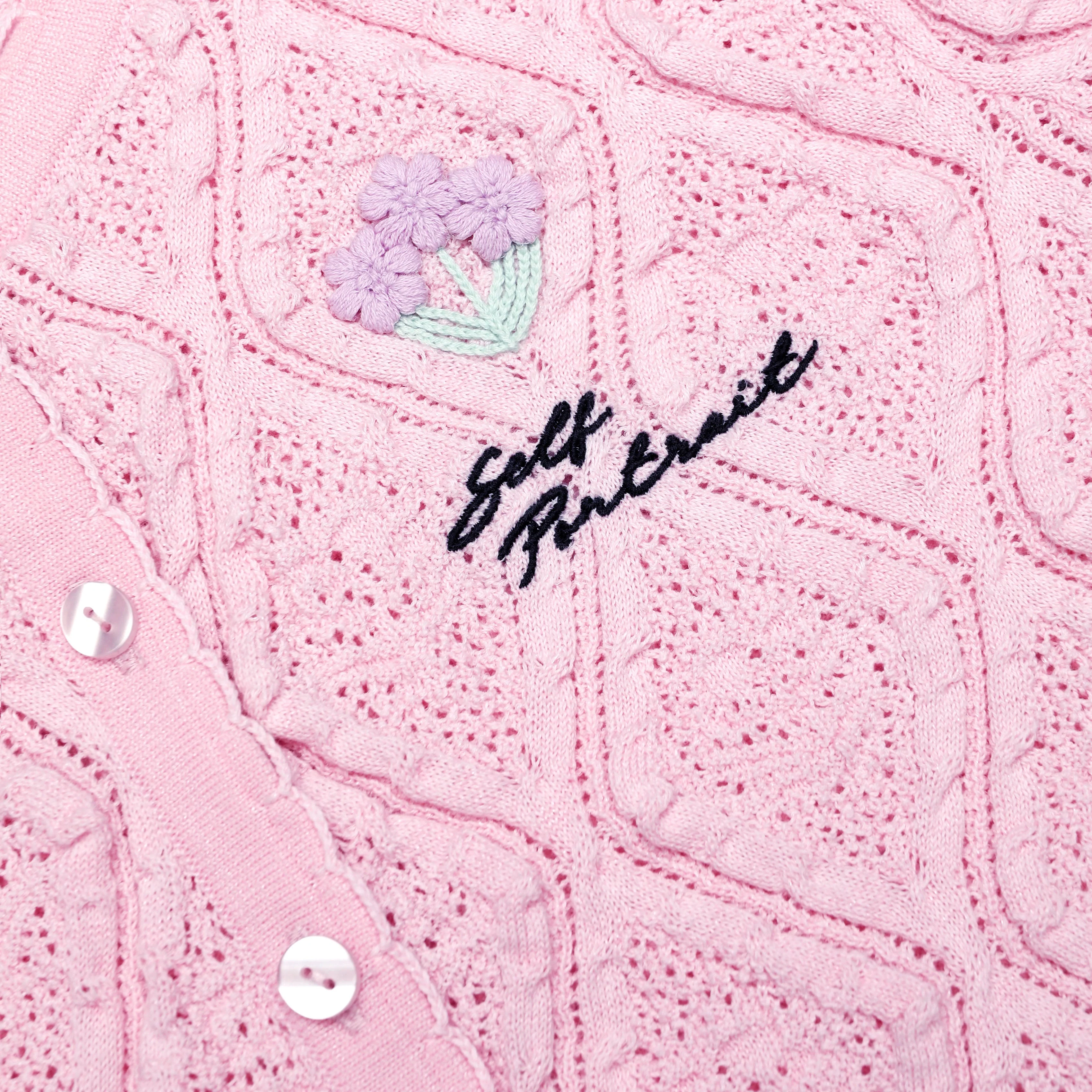 Pink Pointelle Knit Top - Image 5