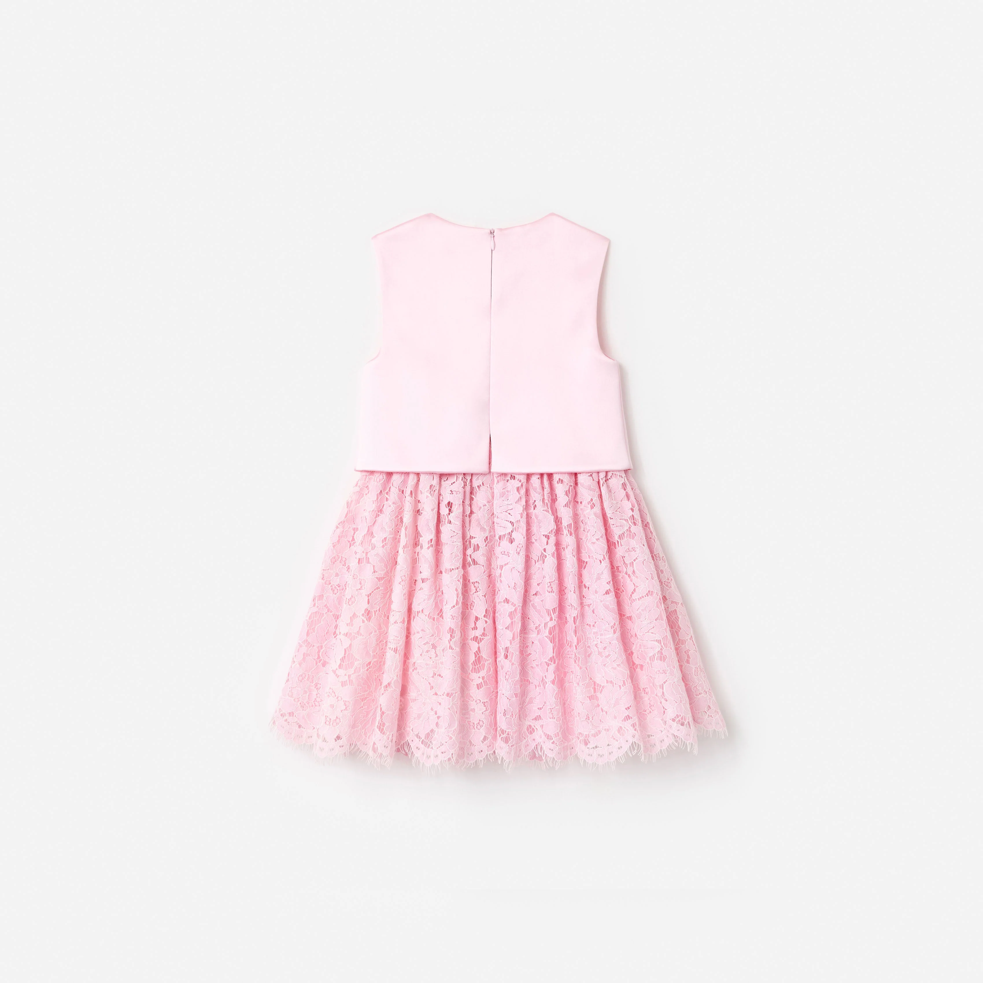 Pink Satin Lace Dress - Image 2