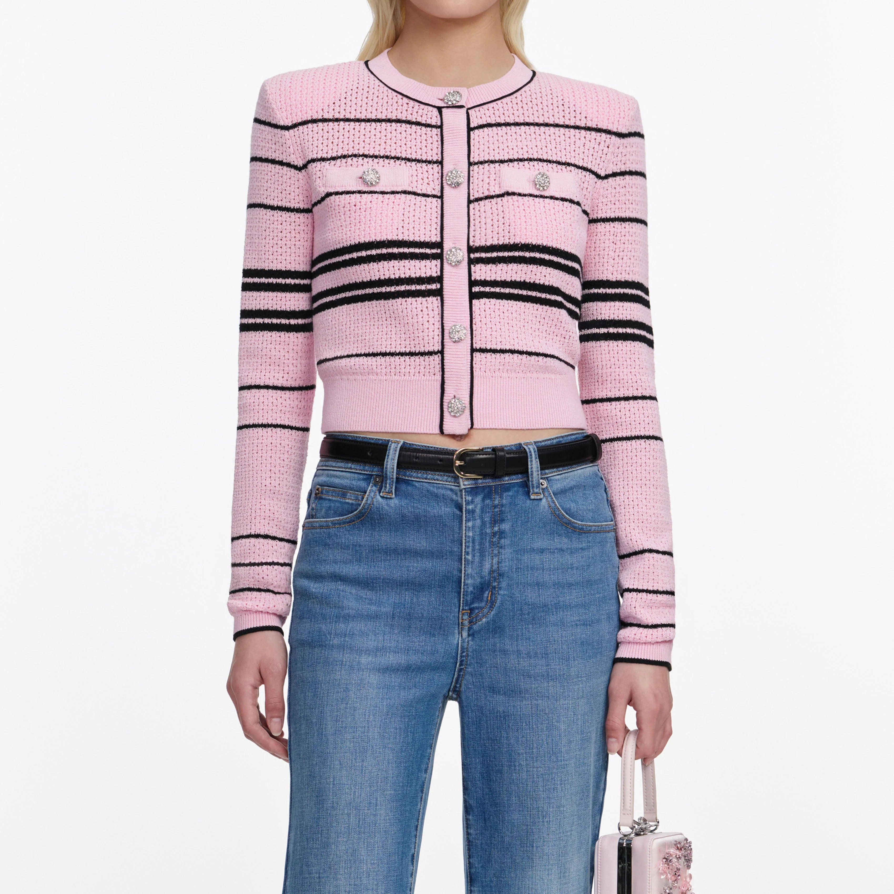 Pink Stripe Cardigan - Image 4
