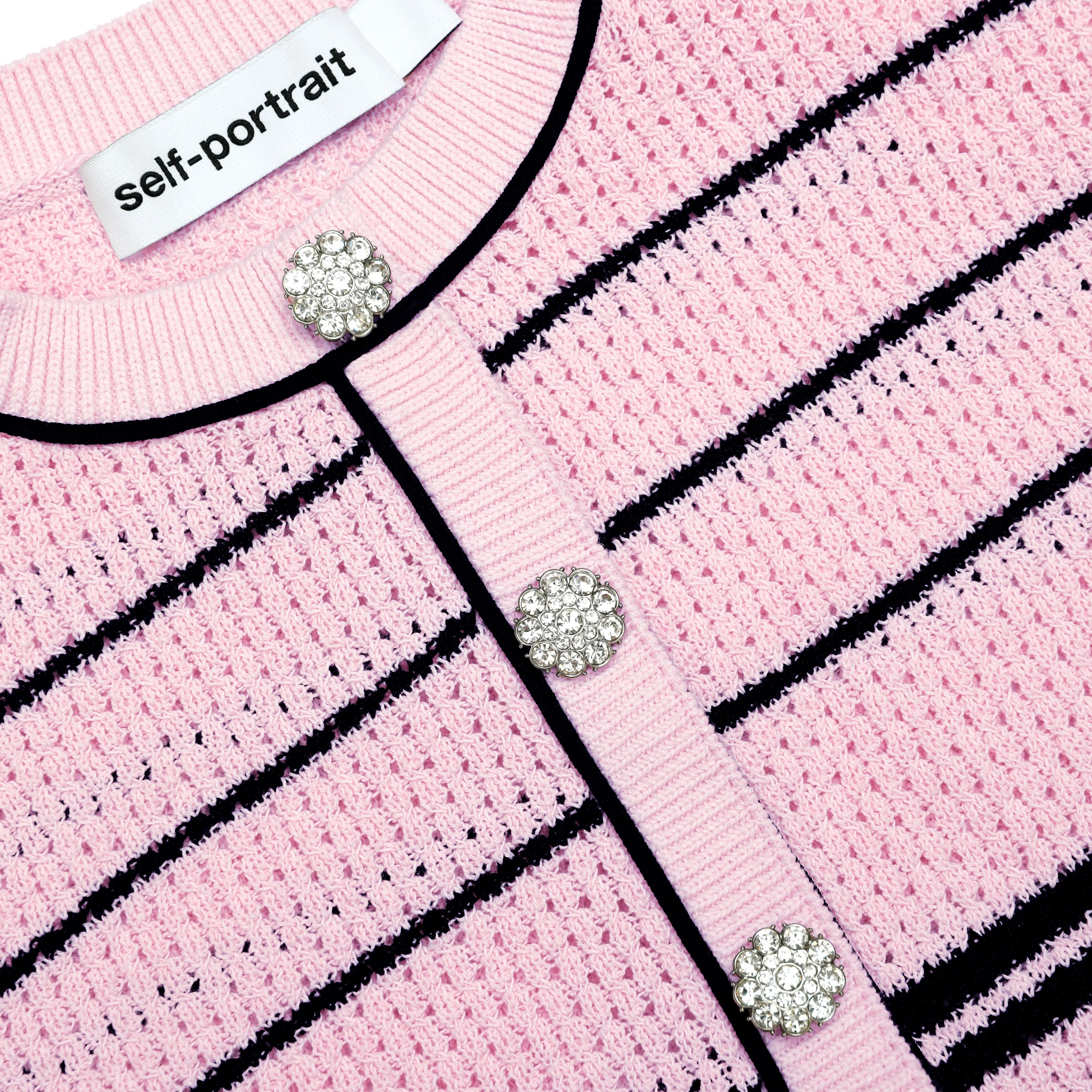 Pink Stripe Knit Midi Dress - Image 5