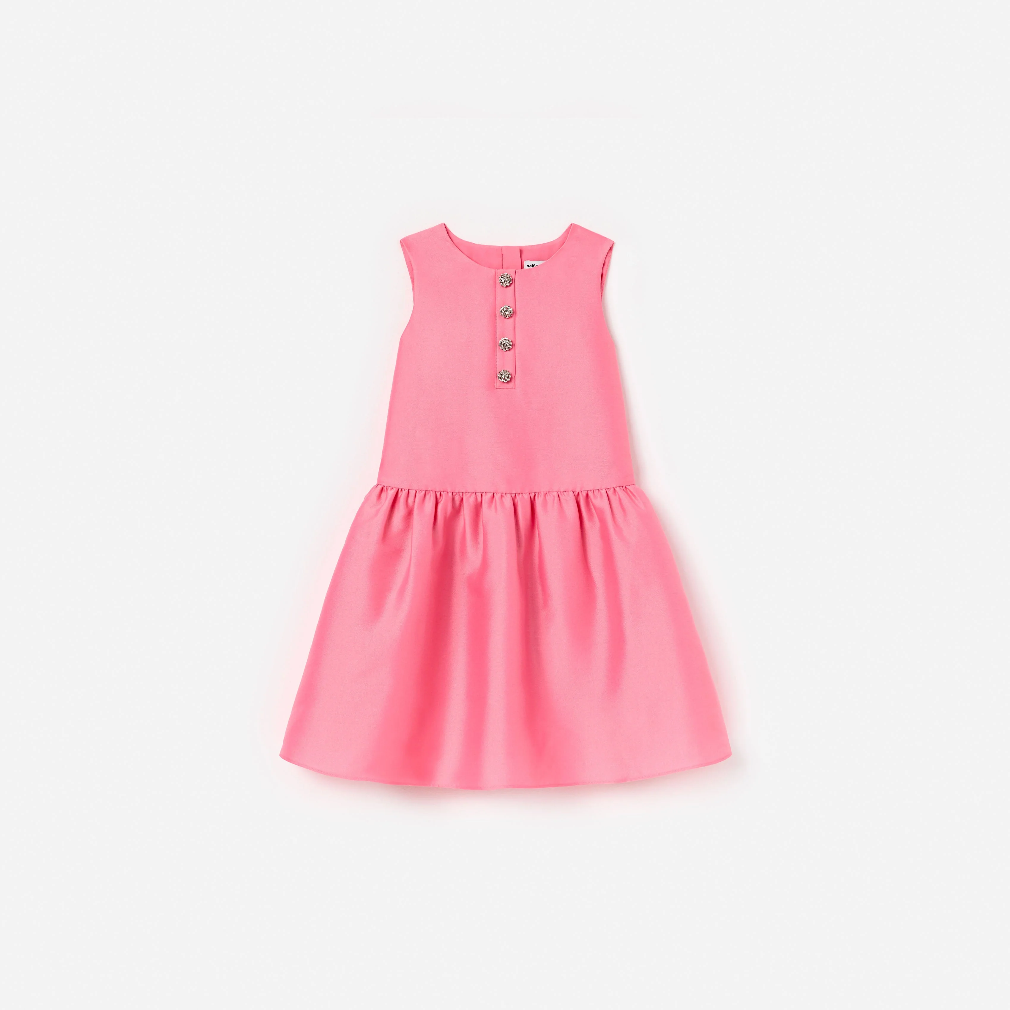 Pink Taffeta Crystal Embellished Dress