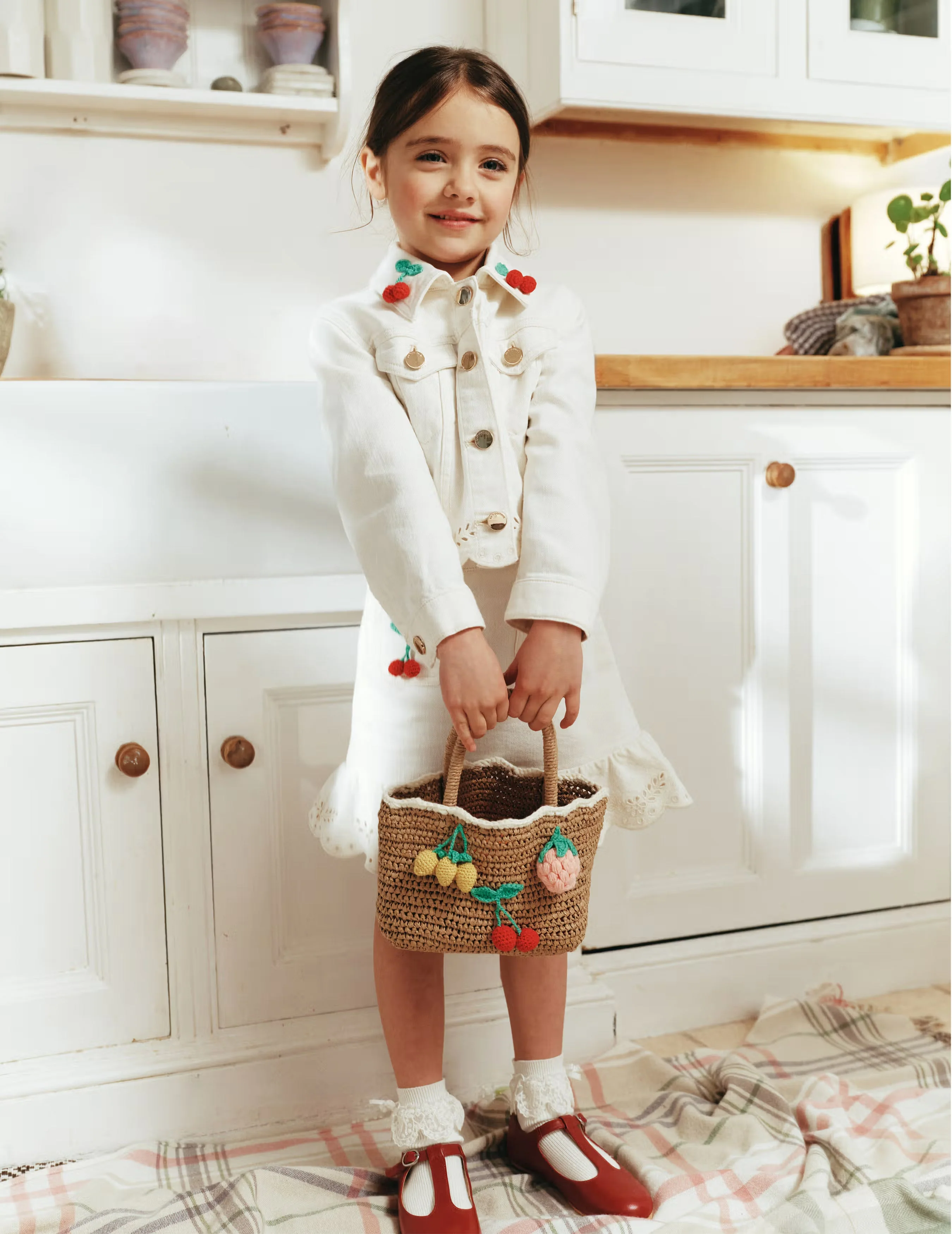 Raffia Fruit Tote Bag - Image 3