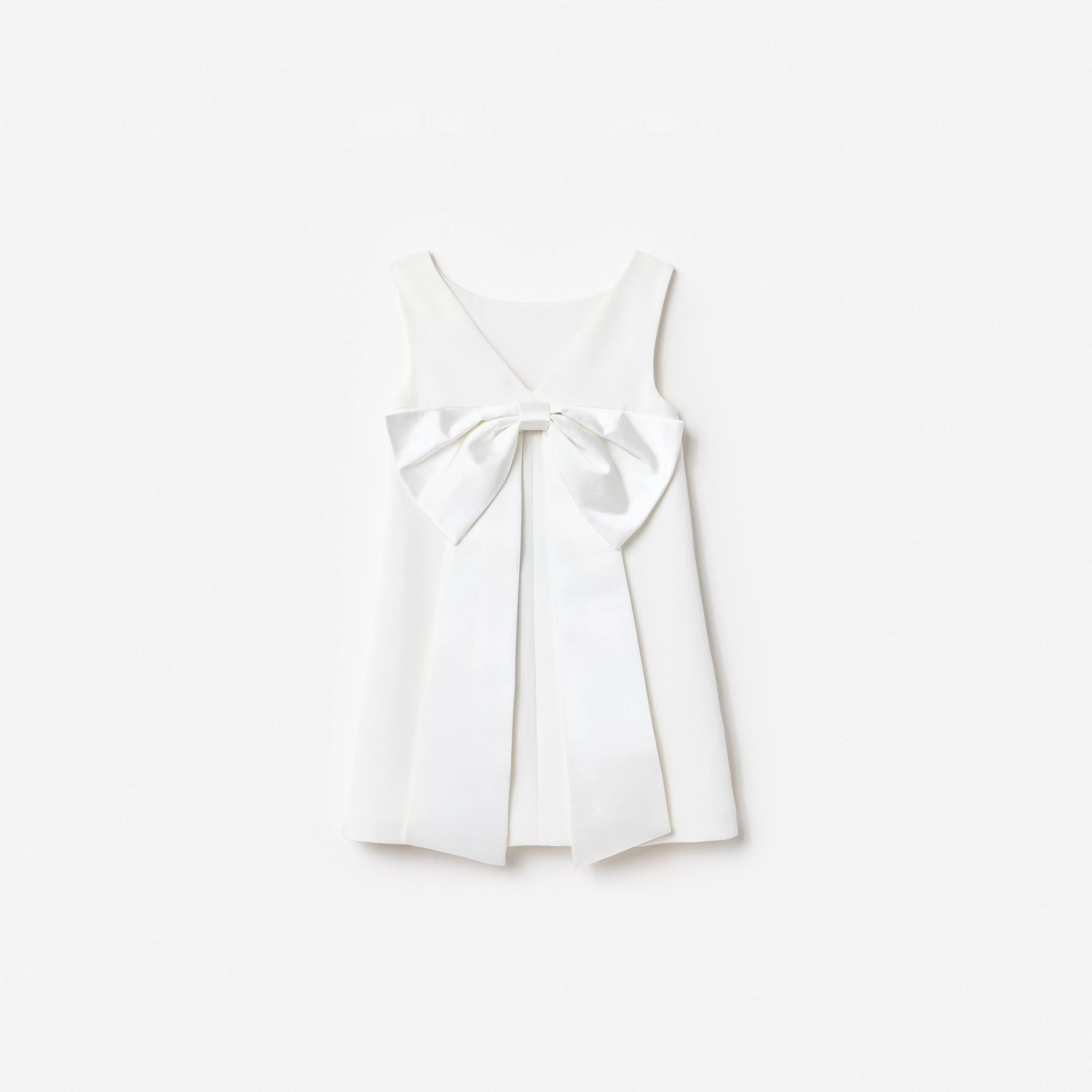 White Crepe Sequin Flower Dress - Image 2