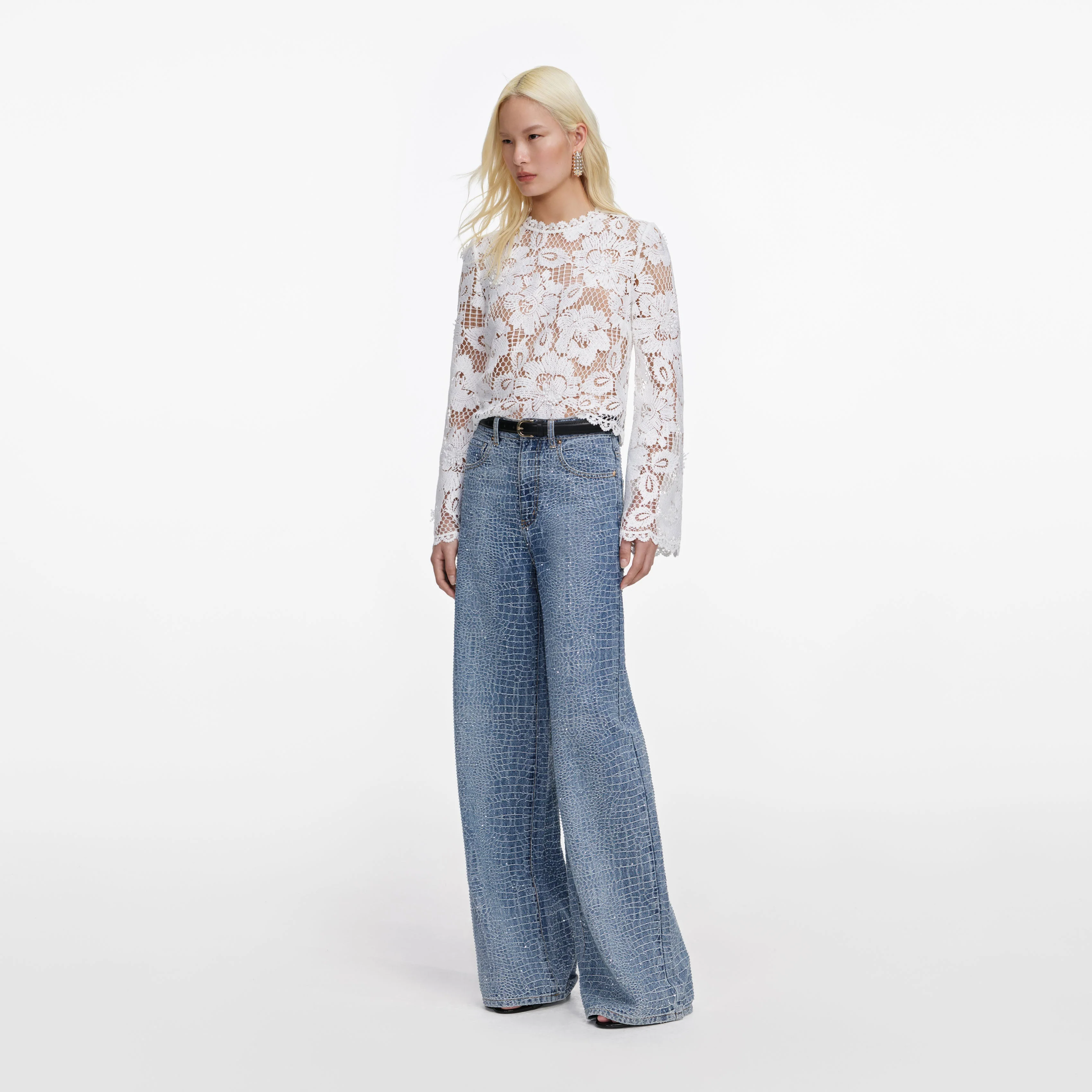 White Crochet Lace Top - Image 2