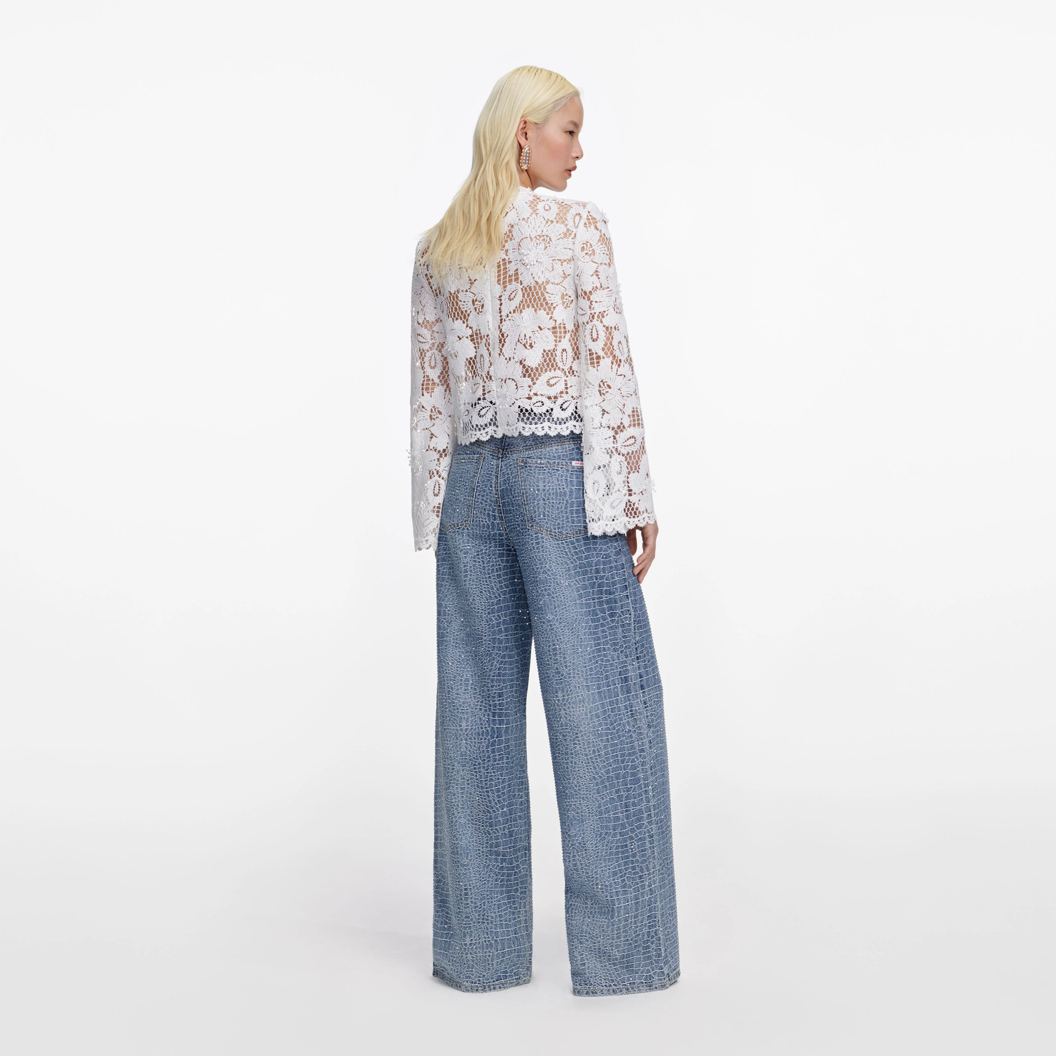 White Crochet Lace Top - Image 3